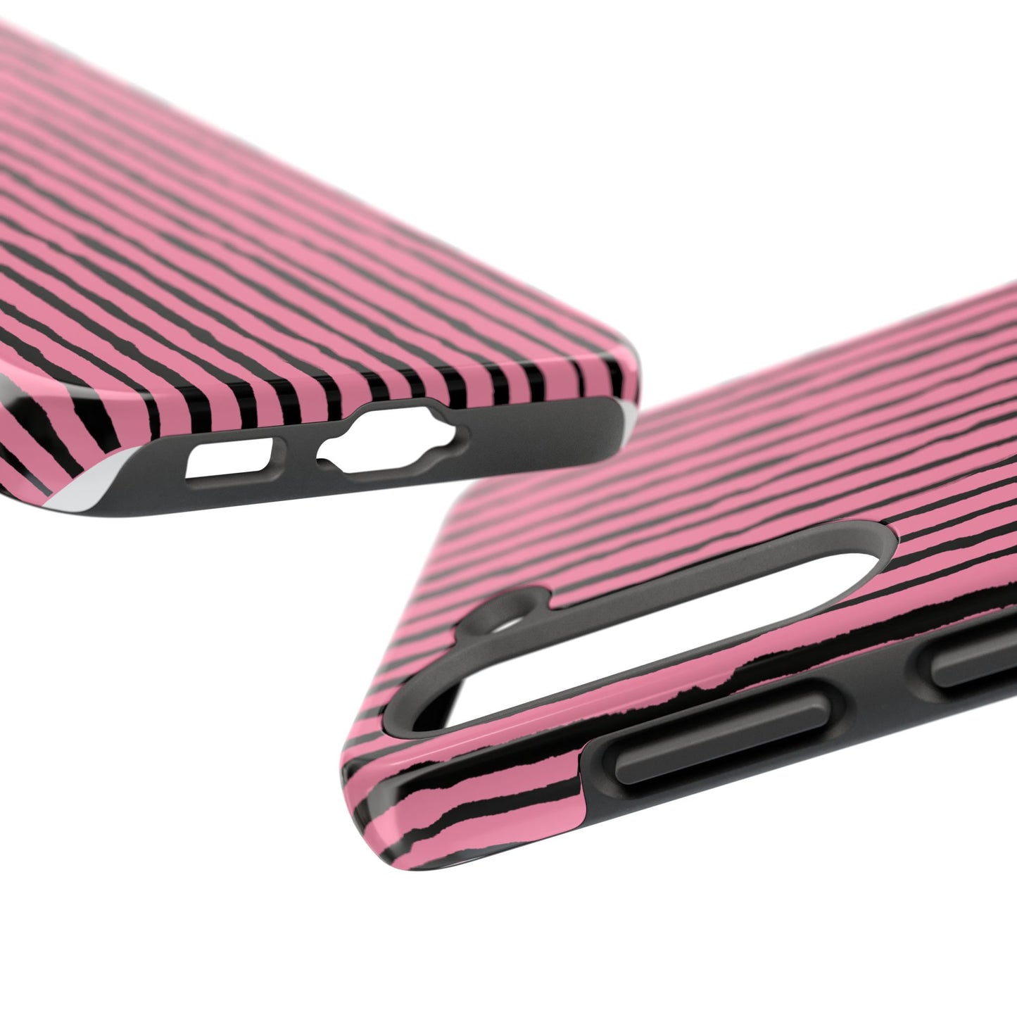 Sorta Stripe Bright Pink / Black Phone Case