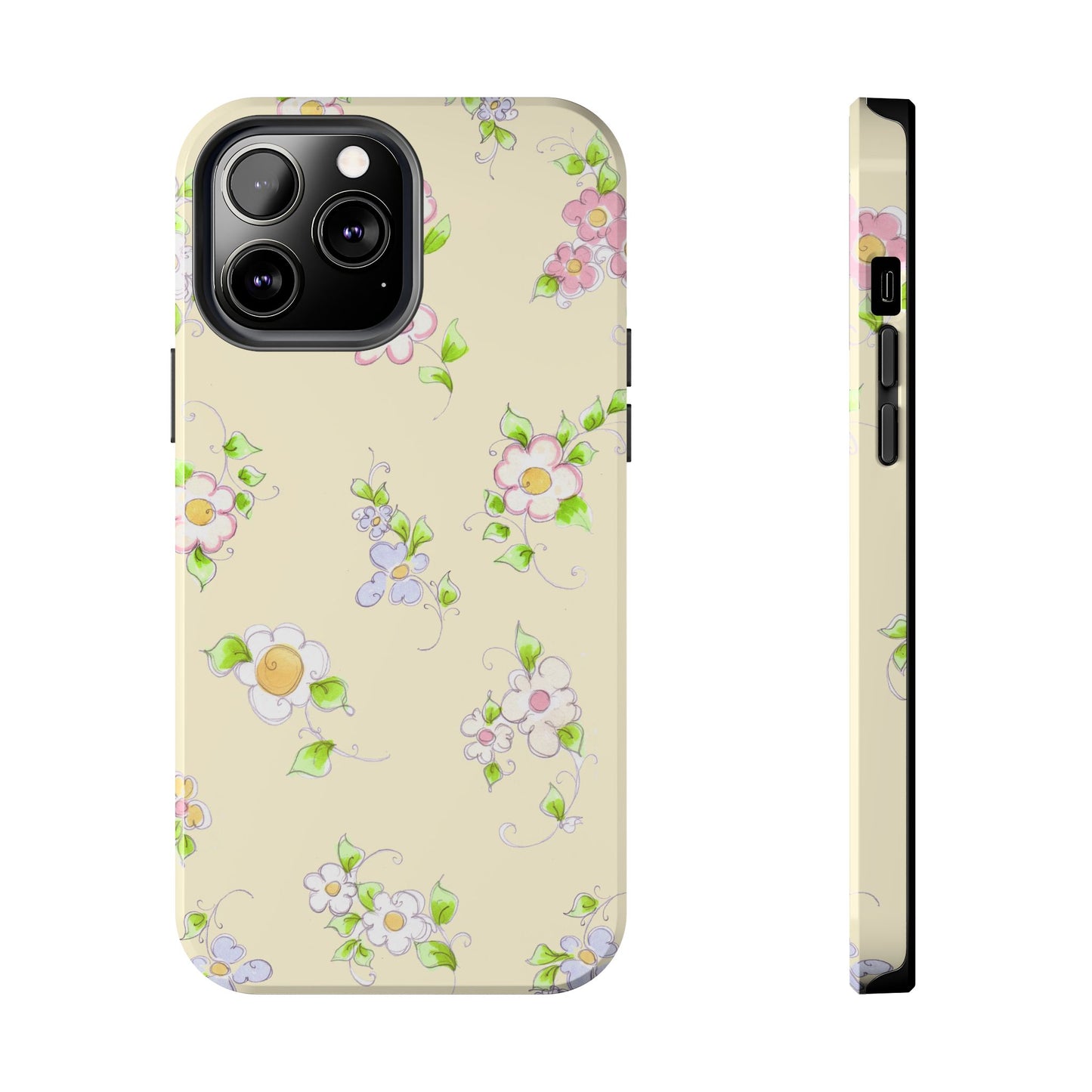 Precious Posies Yellow Phone Case