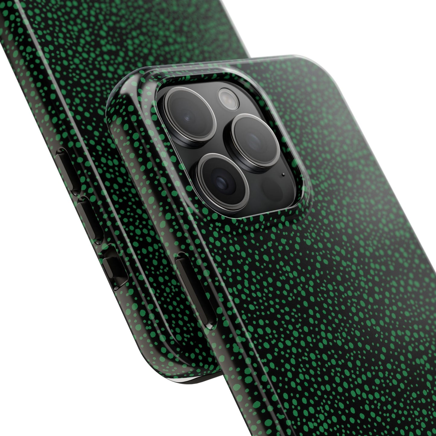 Confetti Black / Green Phone Case