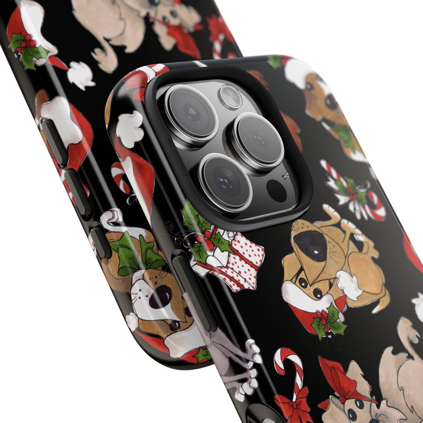 Doggie Toss Black Phone Case