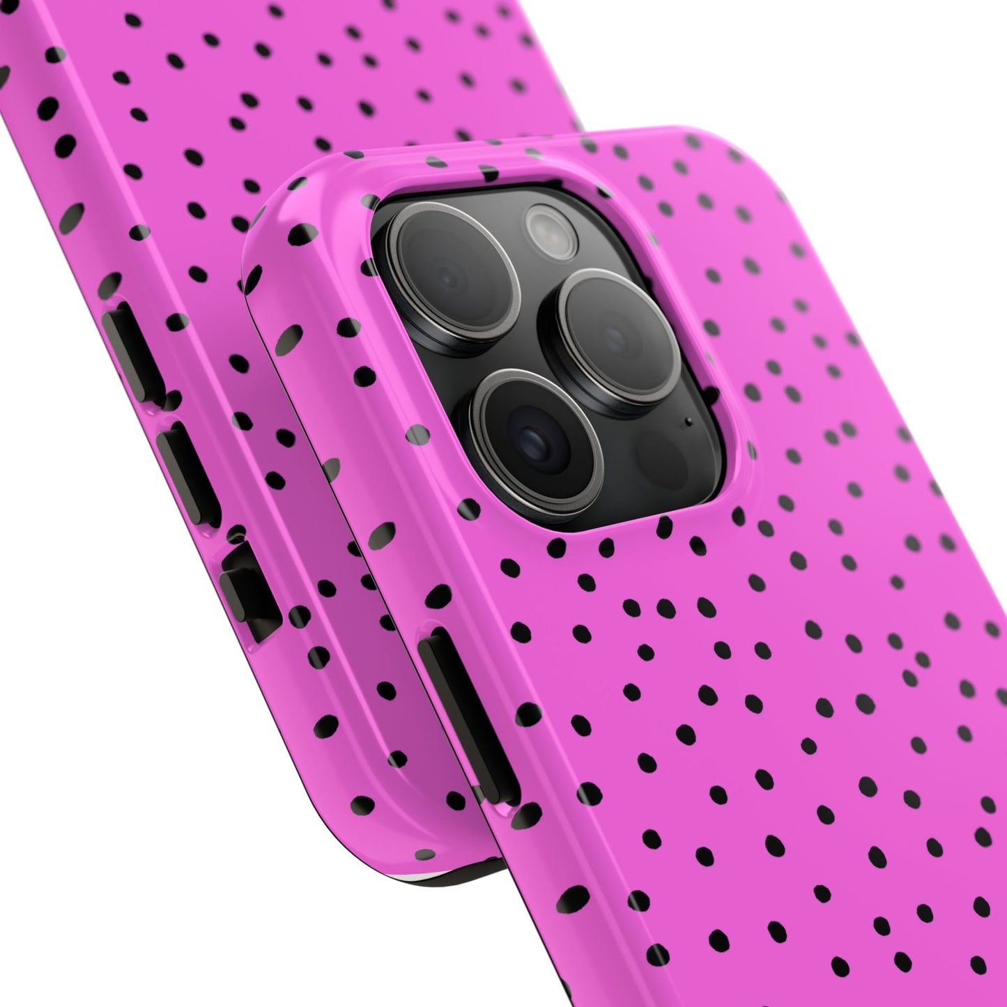Dinky Dots Hot Pink / Black Phone Case