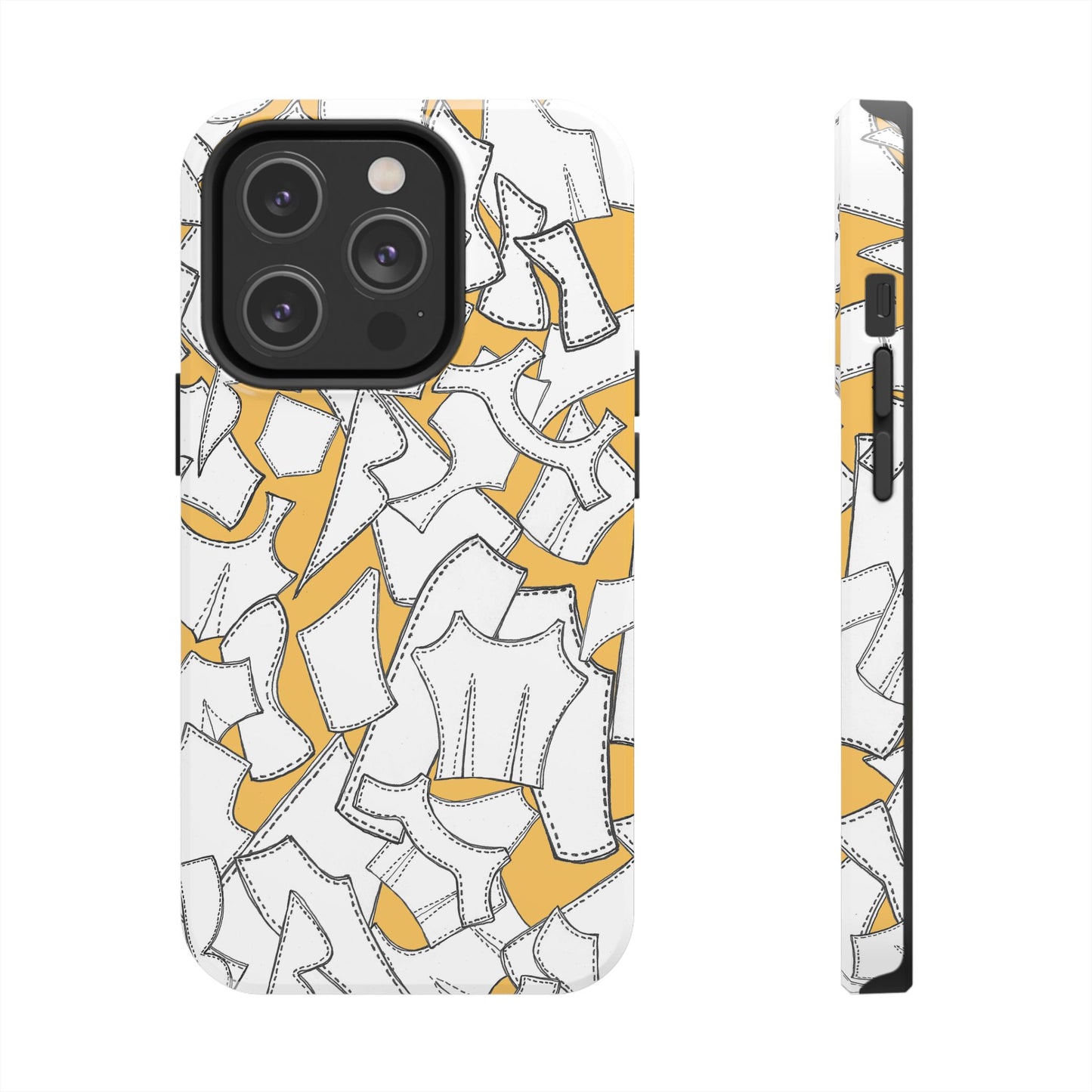 Pattern Pieces Yellow Phone Case