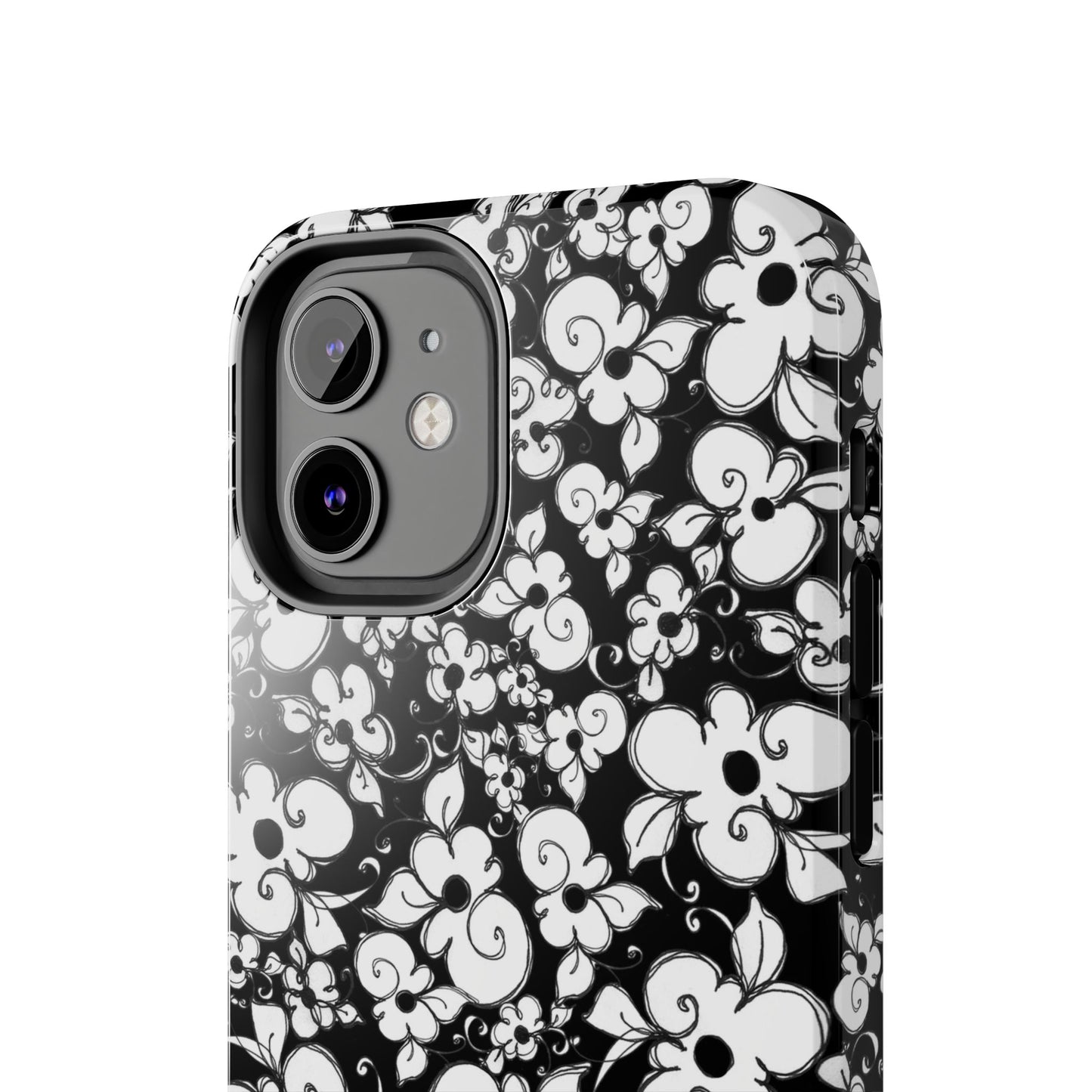 Dog Daisies Black Phone Case