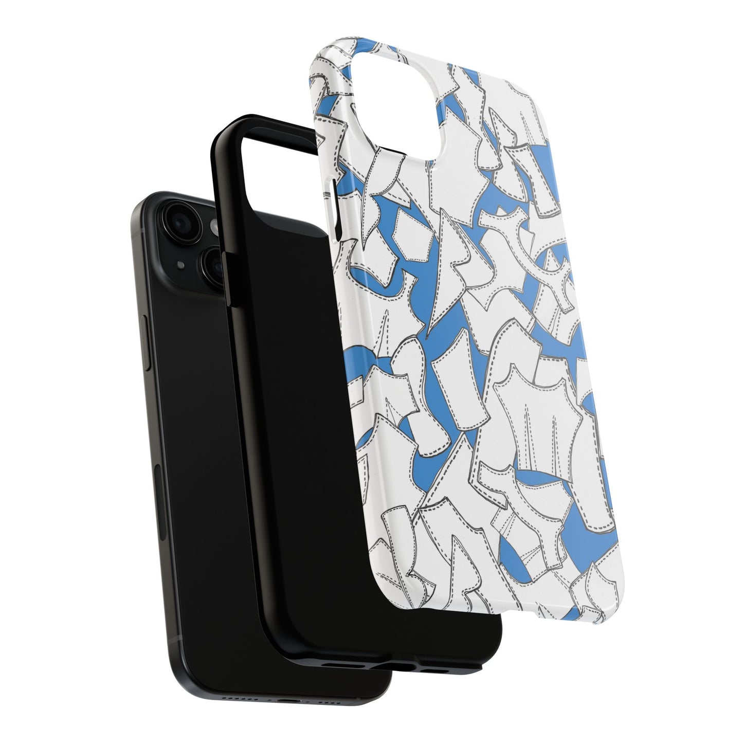 Pattern Pieces Turquoise Phone Case