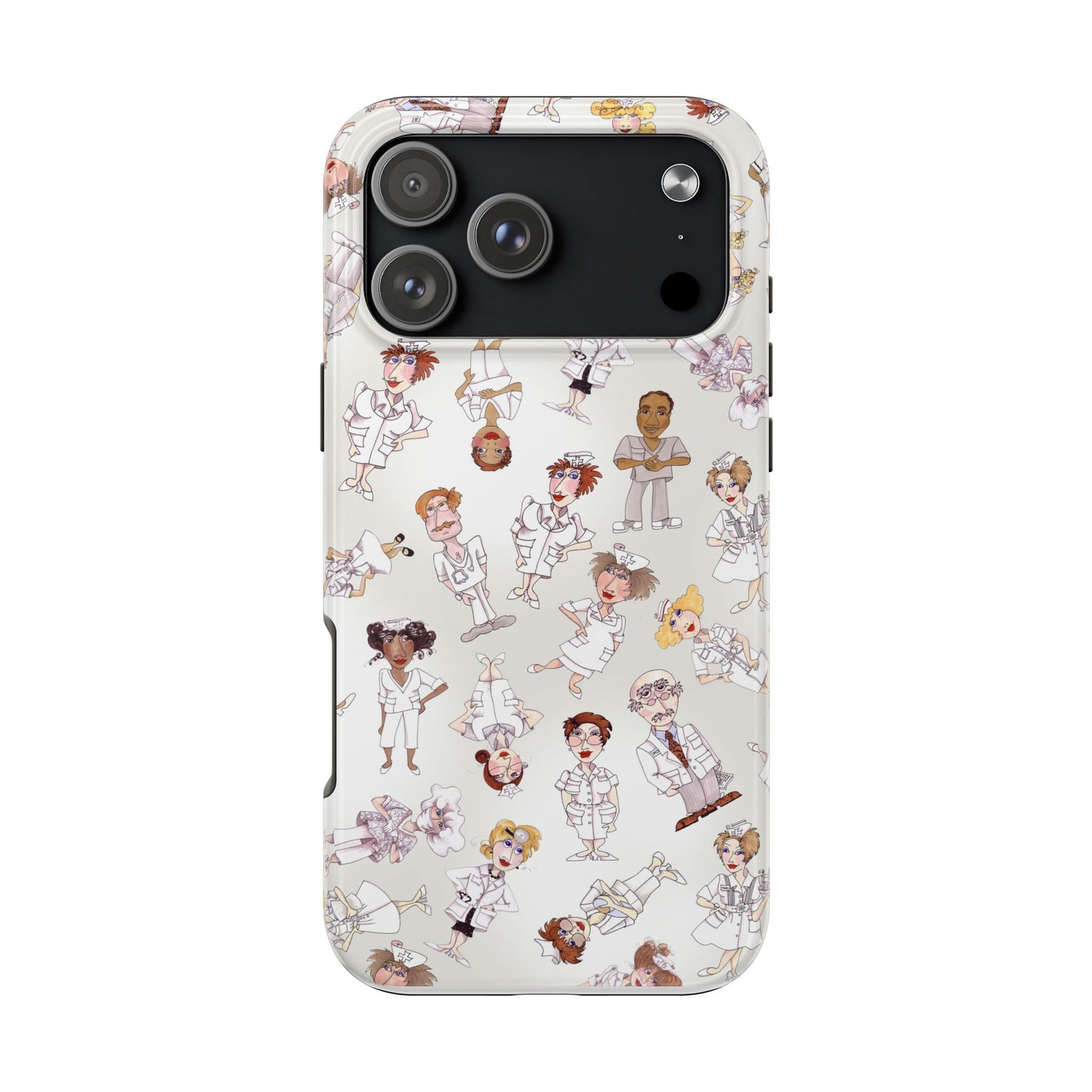 Tossed Nurses Gray Phone Case
