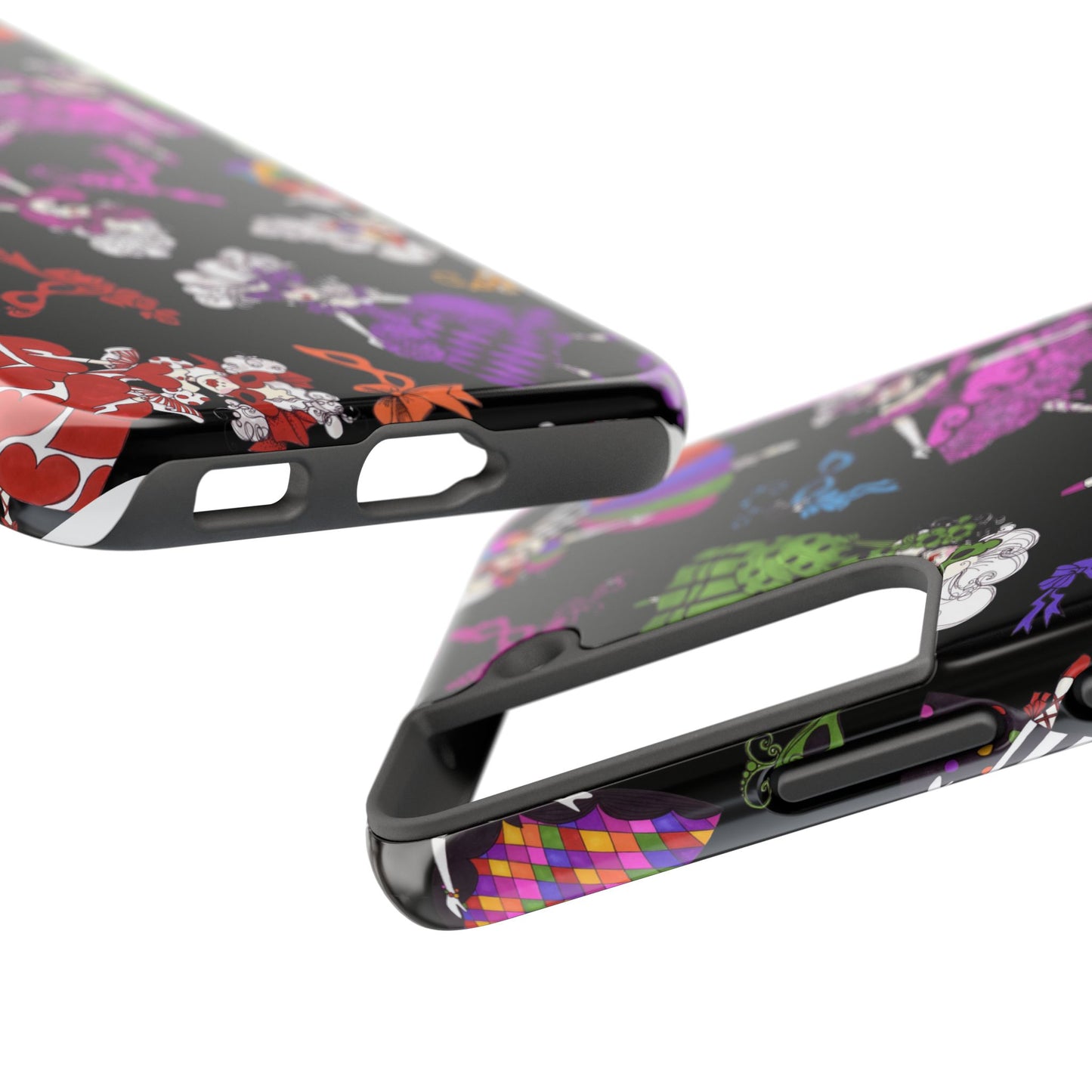 Tossed Masquerade Ladies Black Phone Case