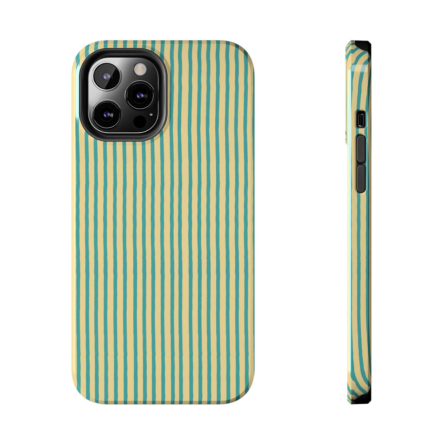 Stripe Yellow / Turquoise Phone Case