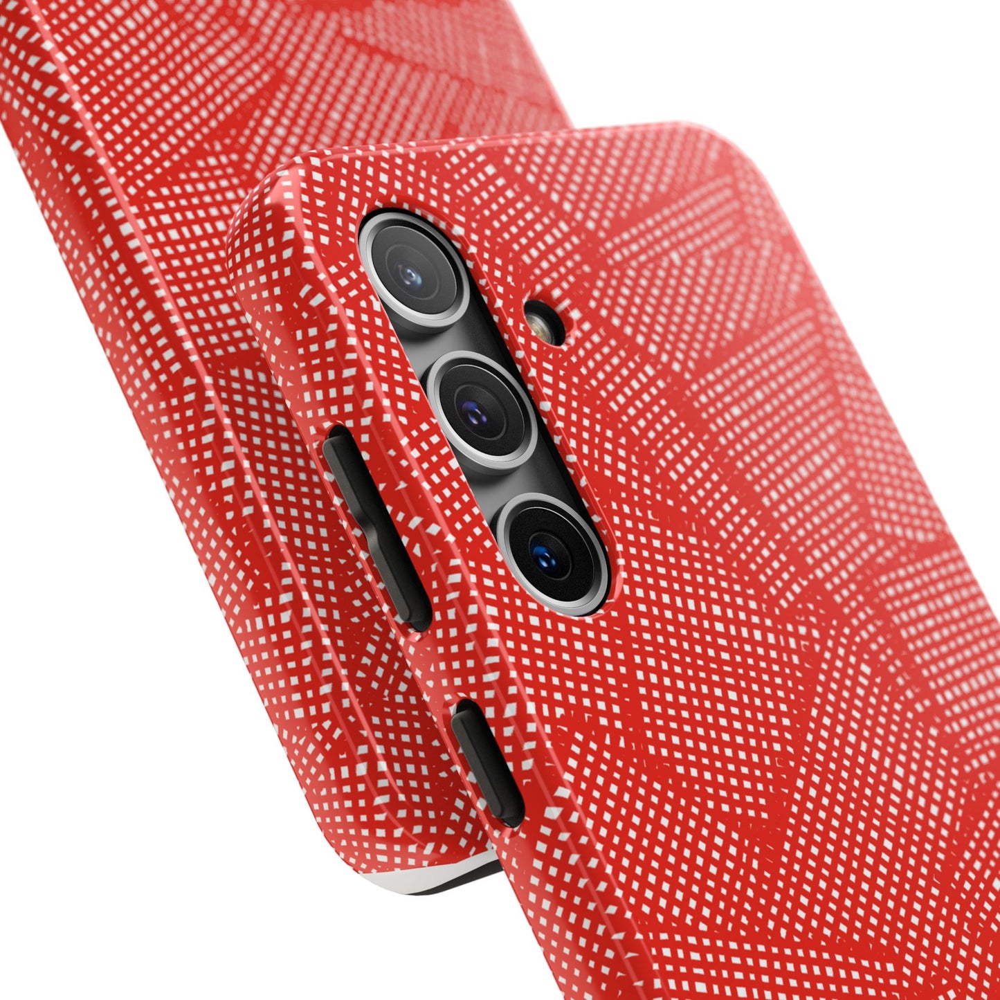 Check Patch Large Red Phone Case
