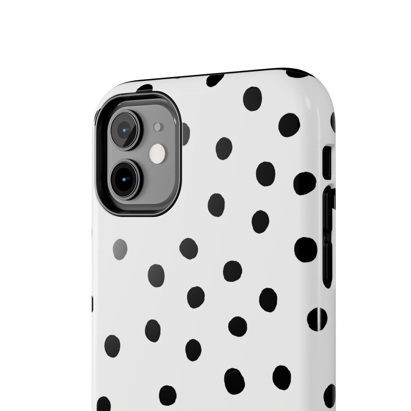 Dot White / Black Phone Case