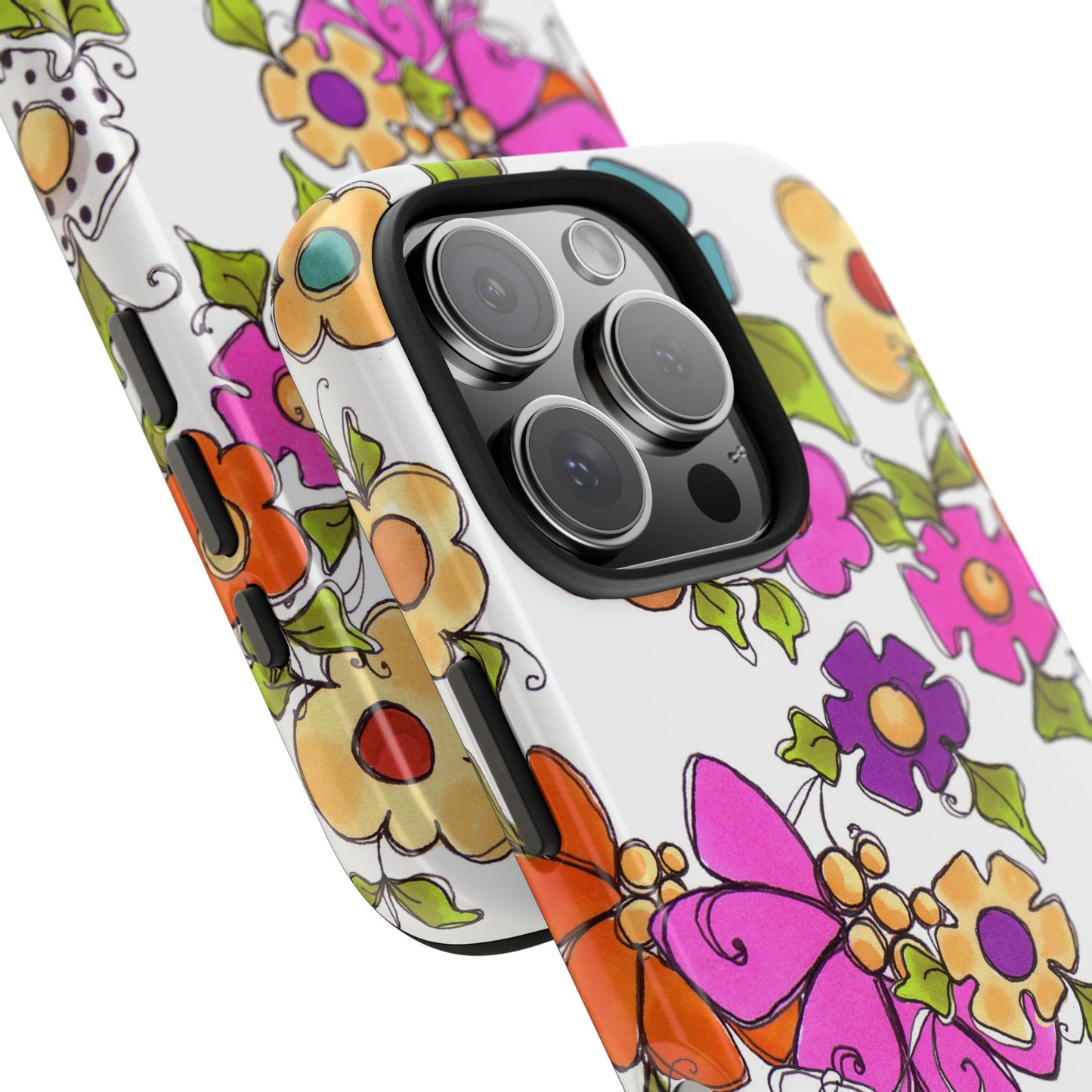 Happy Blooms White Phone Case