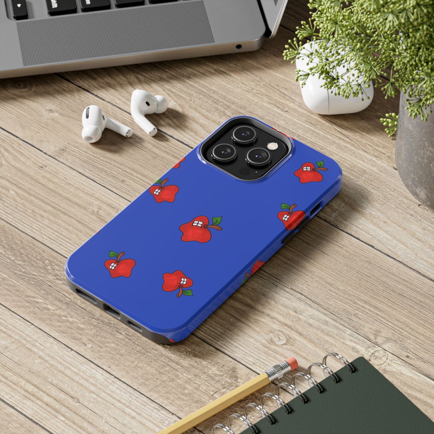 Flying Apples Blue Phone Case
