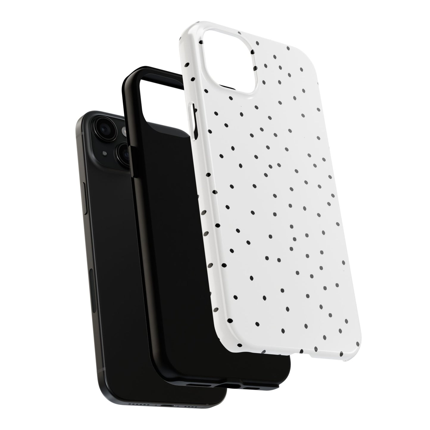 Space Dots White / Black Phone Case