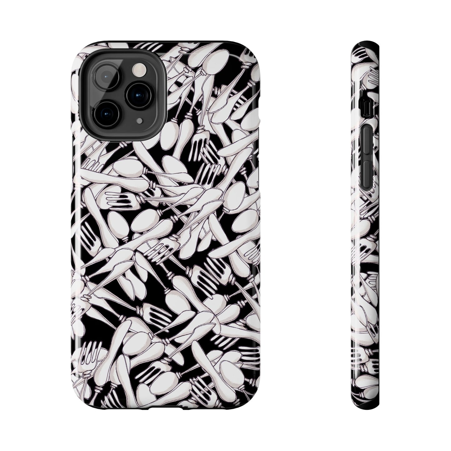 Silverware Wars Black Phone Case