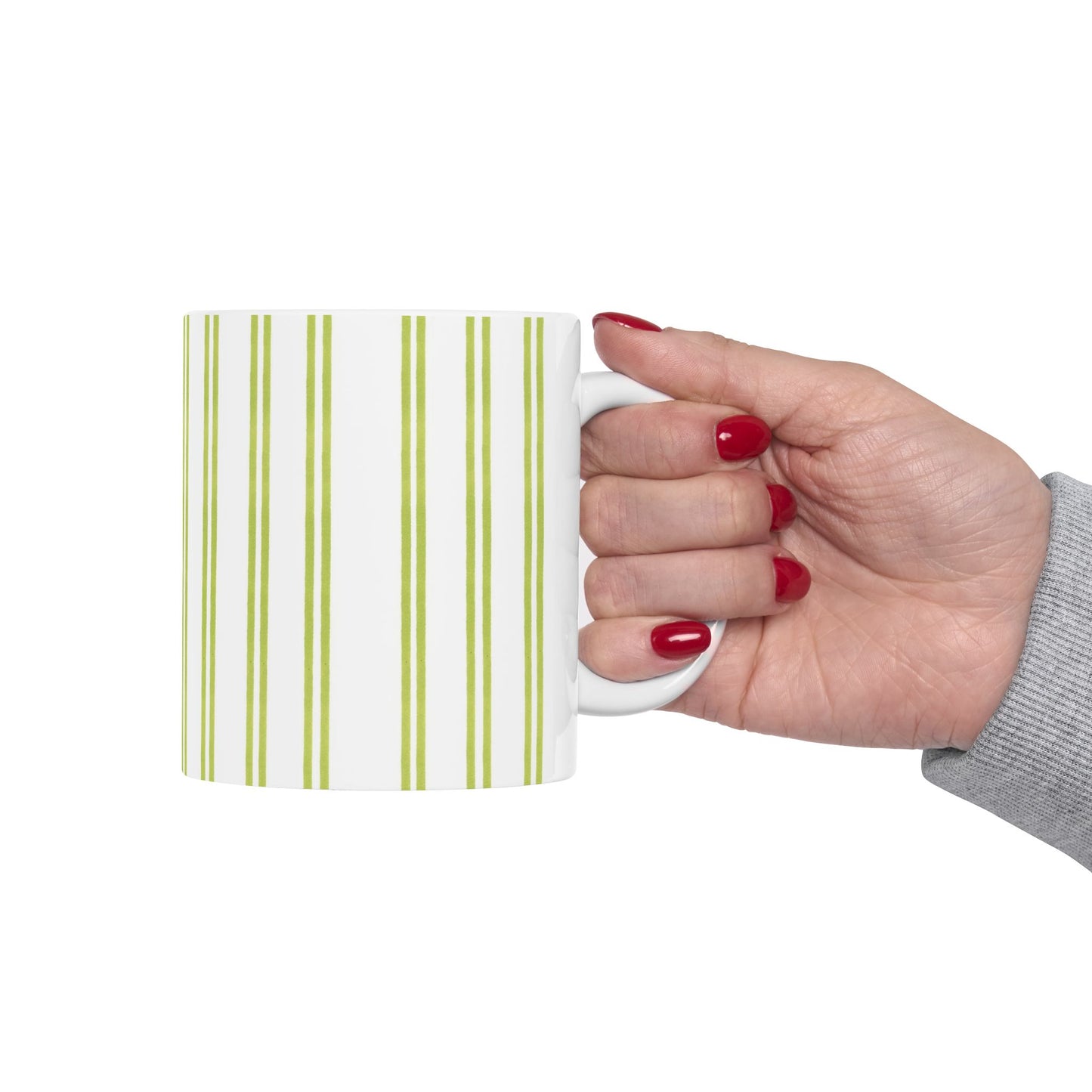 Green Double Stripe Cup