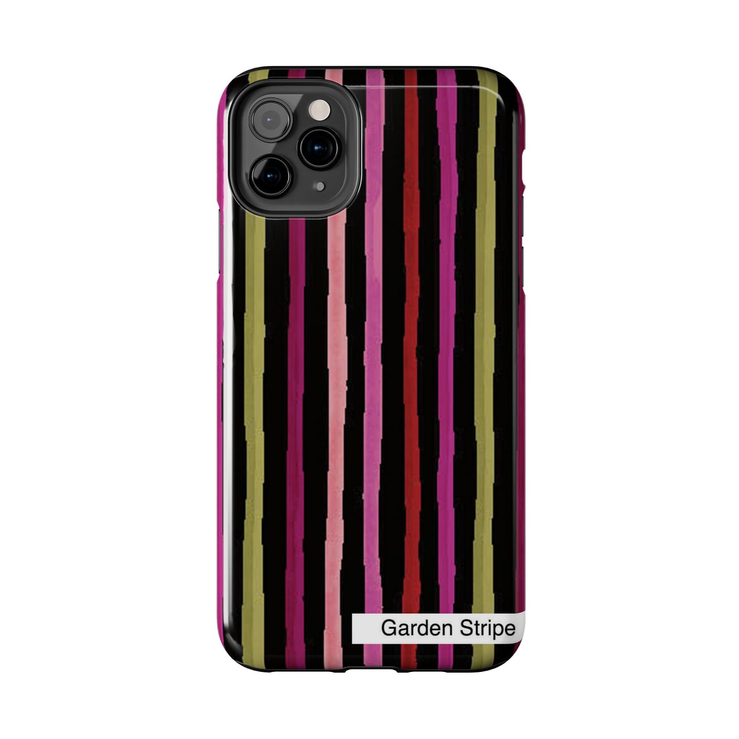 Garden Stripe Black Phone Case