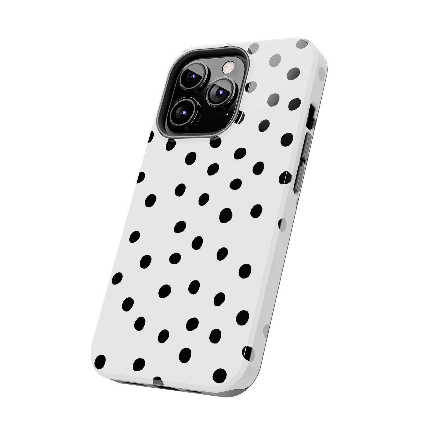 Dot White / Black Phone Case