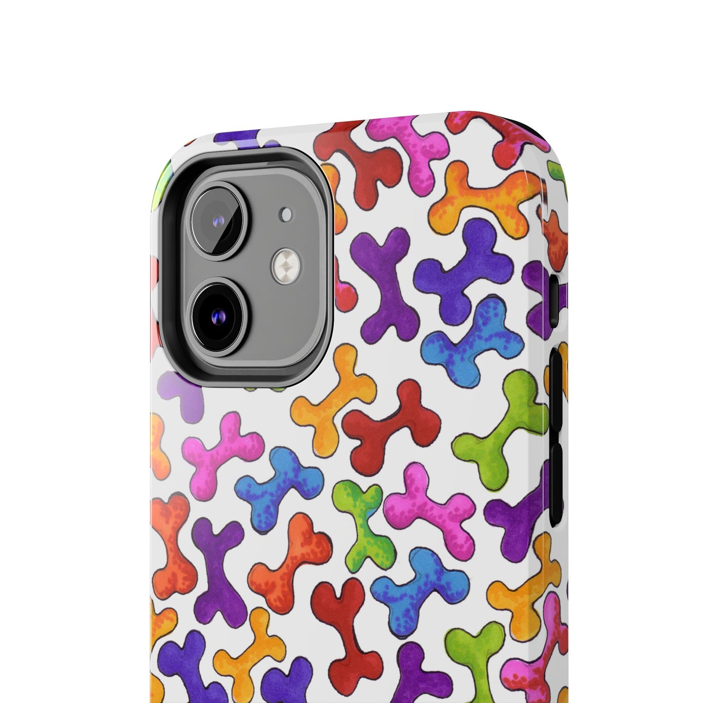 Fancy Bones White / Multi Phone Case