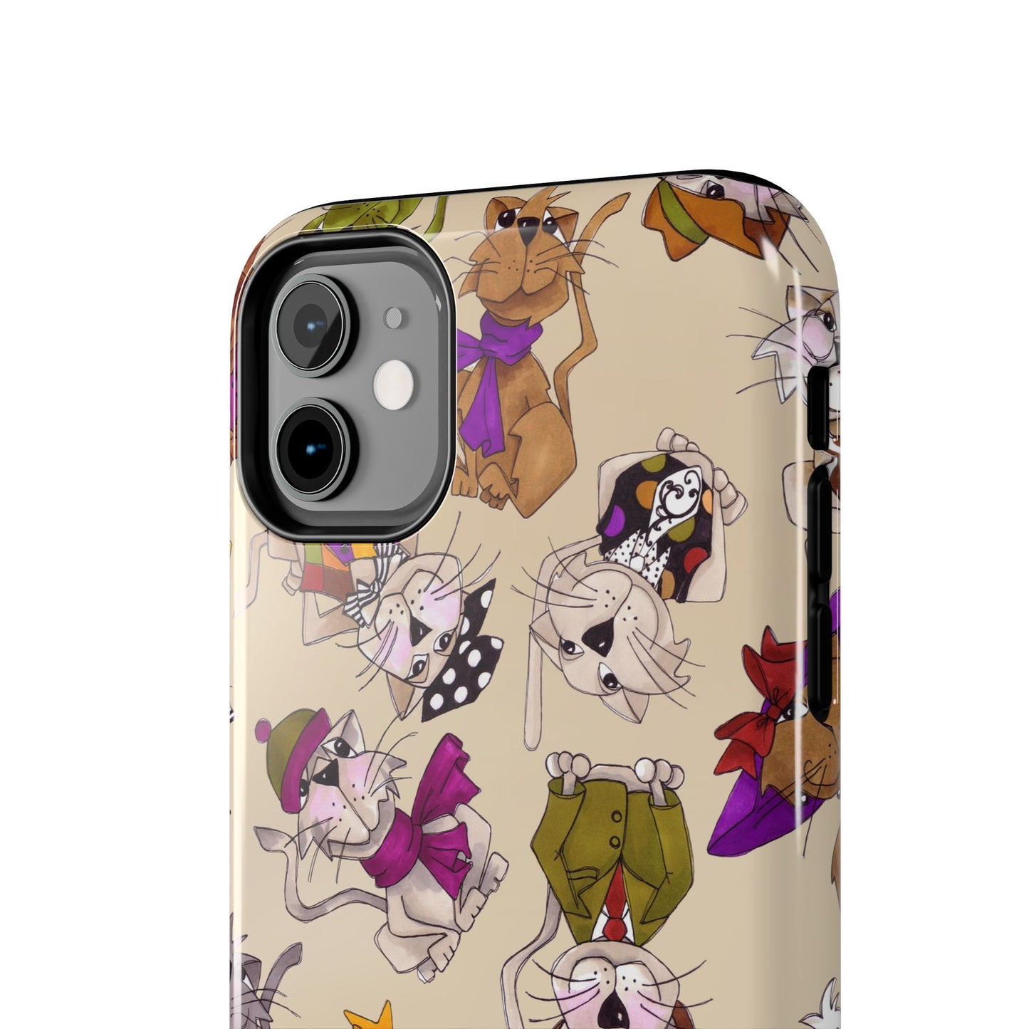 Spice Cats Tossed Muslin Phone Case