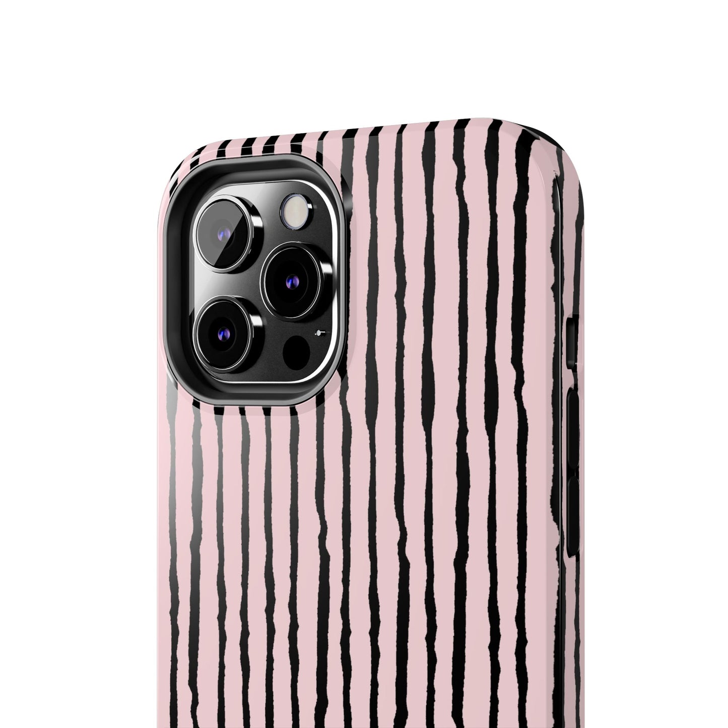 Sorta Stripe Light Pink / Black Phone Case