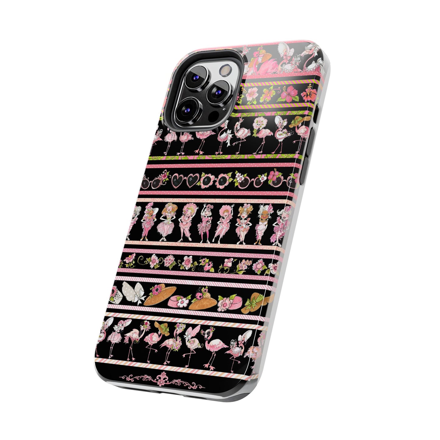 Flam Borders Black Phone Case
