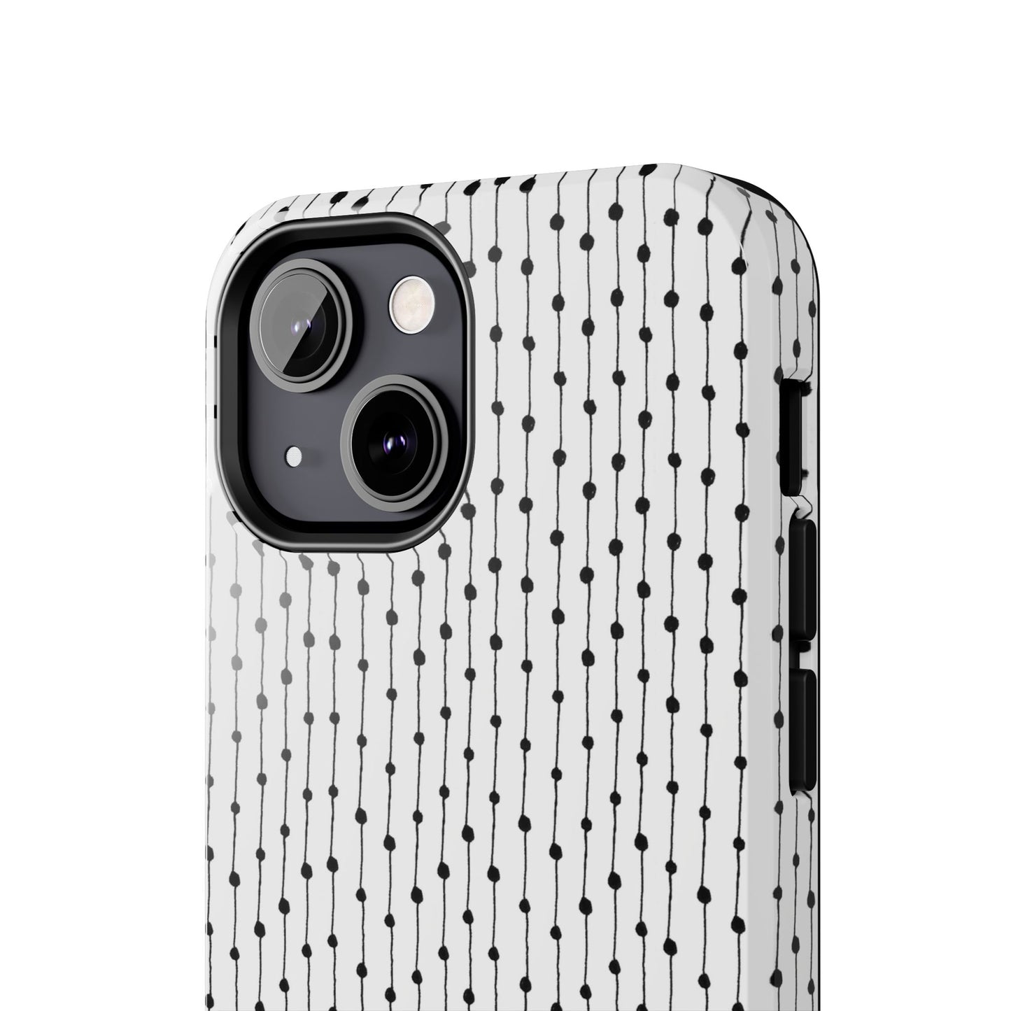 Pin Stripe White / Black Phone Case