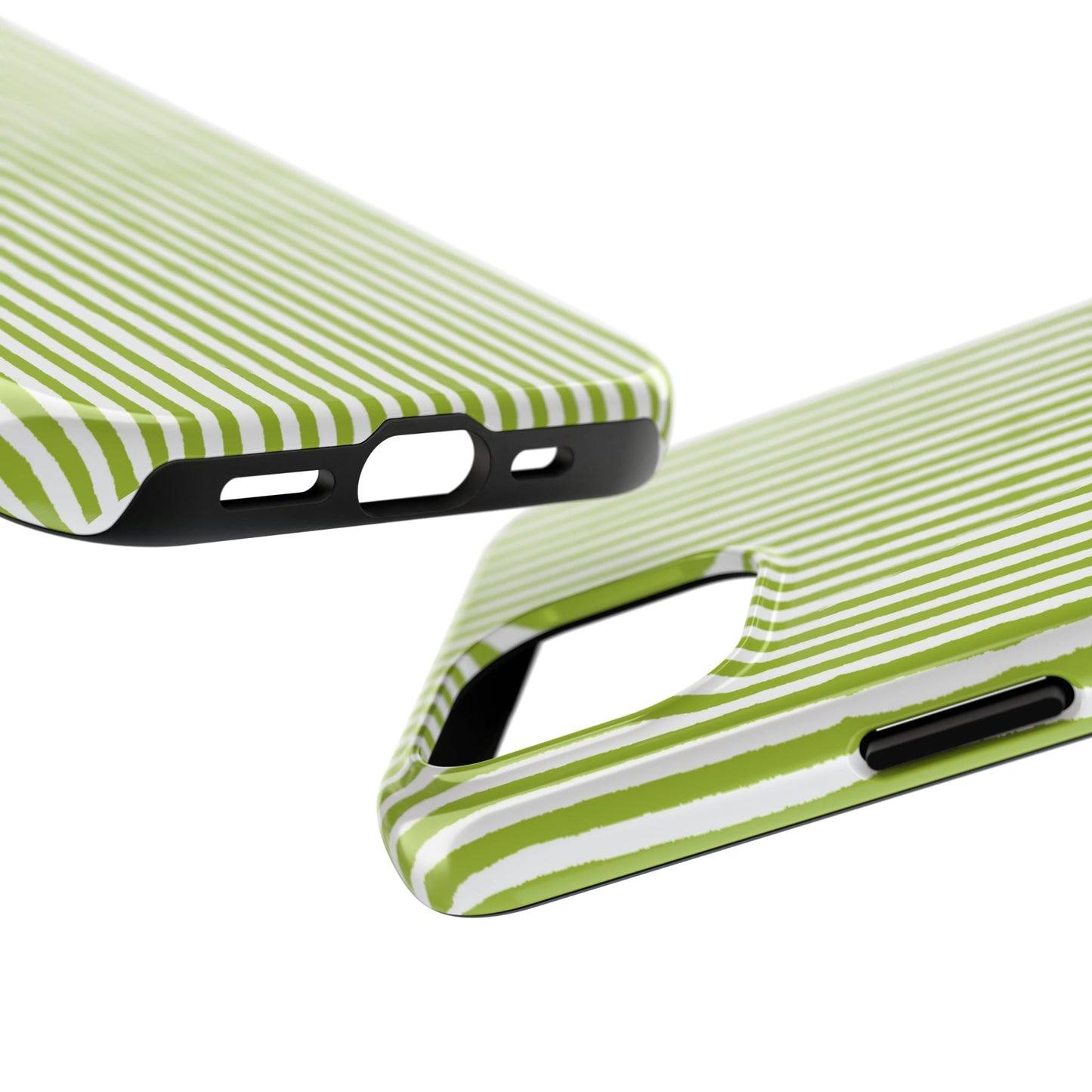 Lazy Stripe Green / White Phone Case