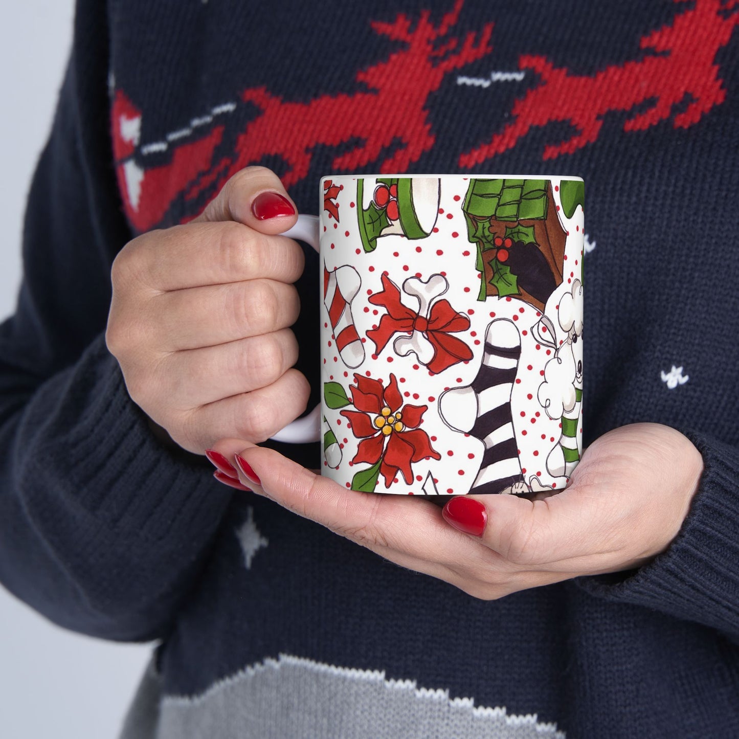 Holiday Fun White / Red Cup