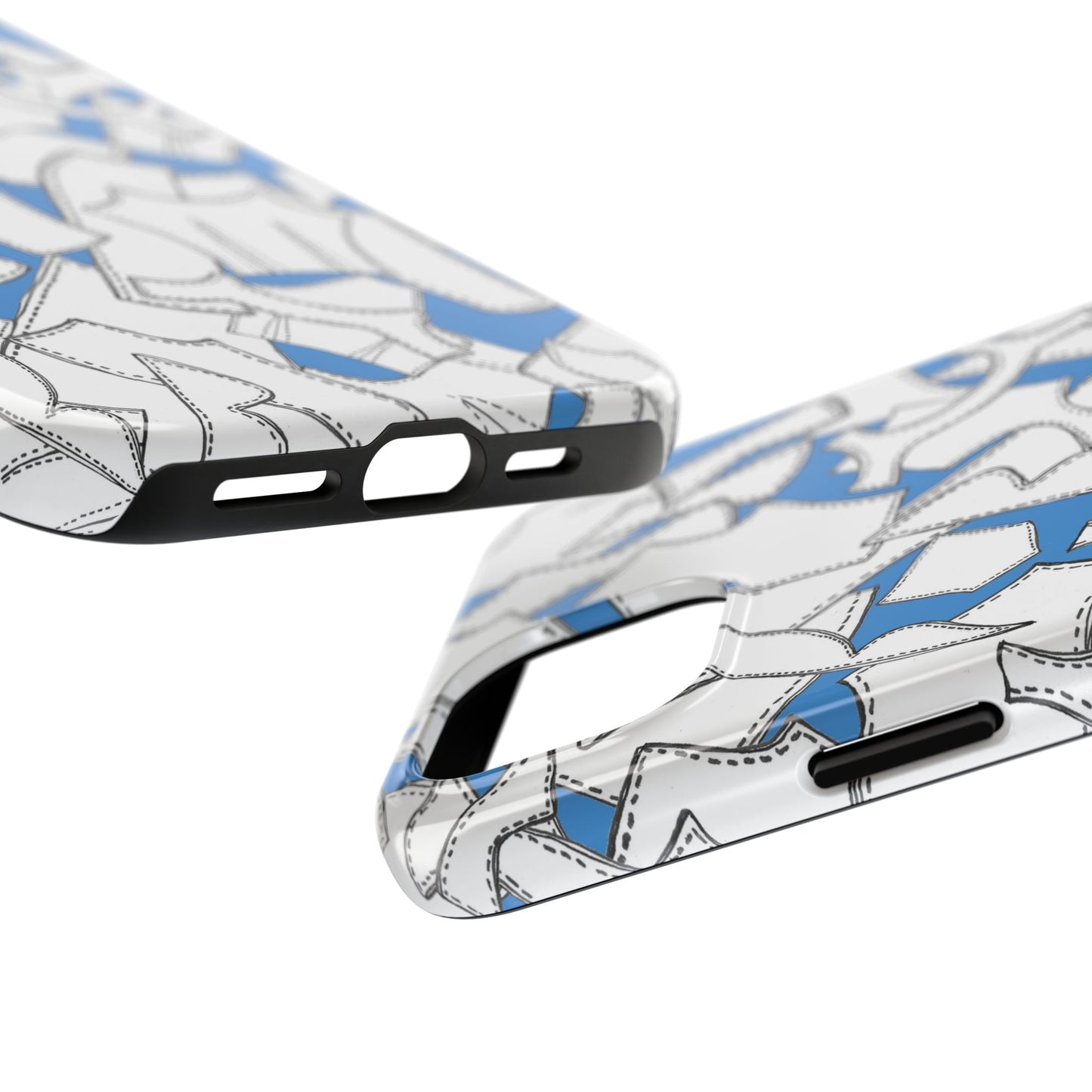 Pattern Pieces Turquoise Phone Case