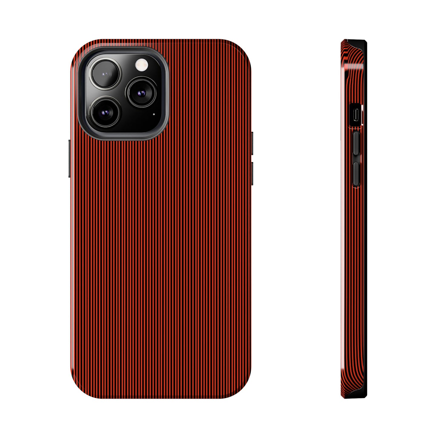 Pin Stripe Red / Black Phone Case