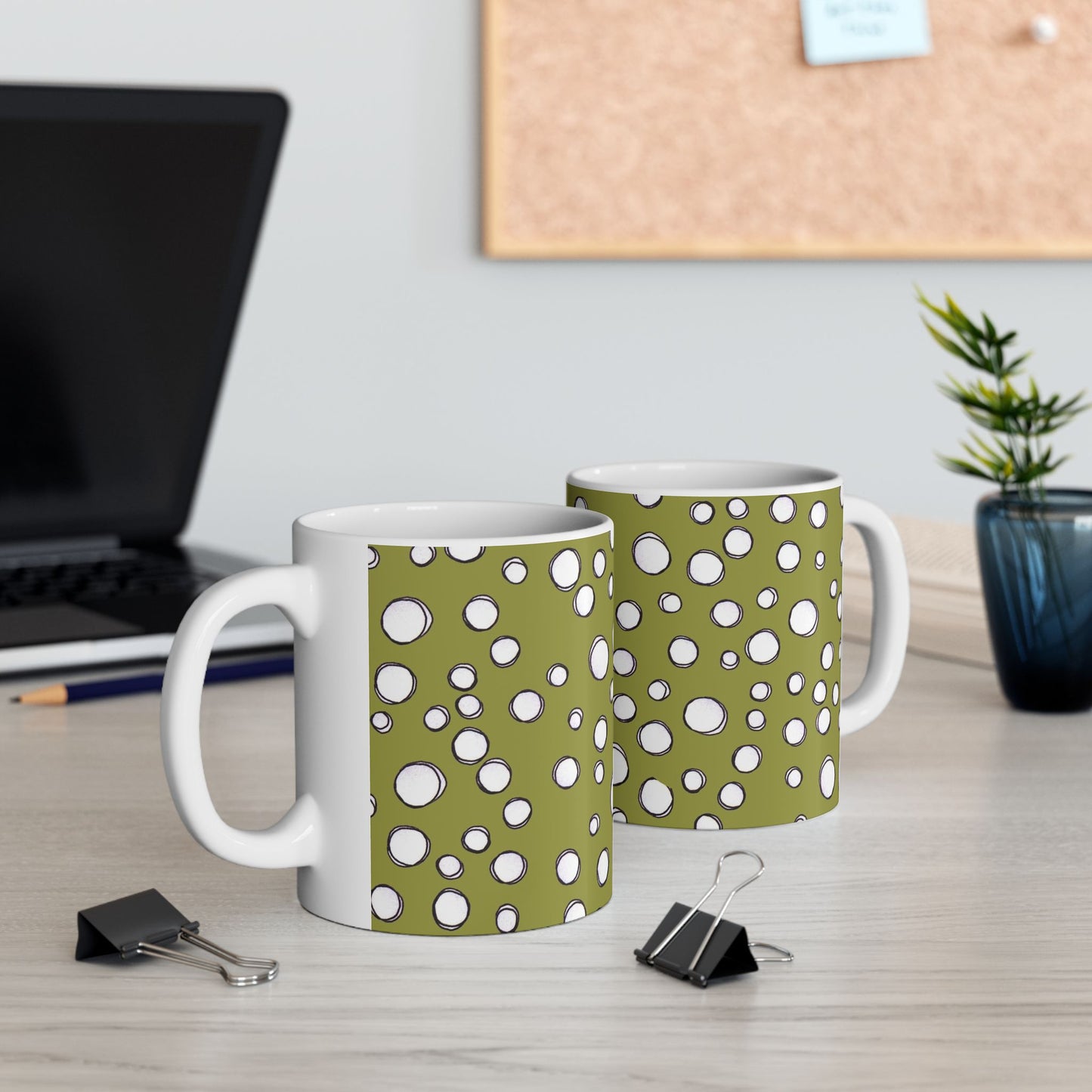Pot Dots Green Cup