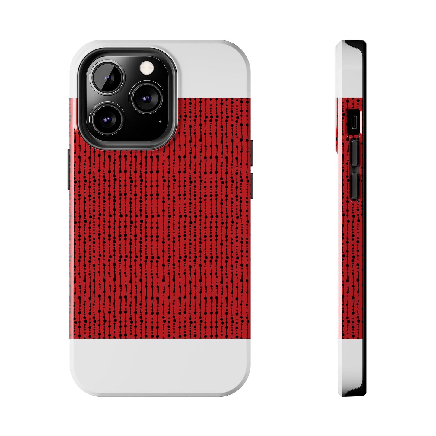 Beaded Curtain Red / Black Phone Case