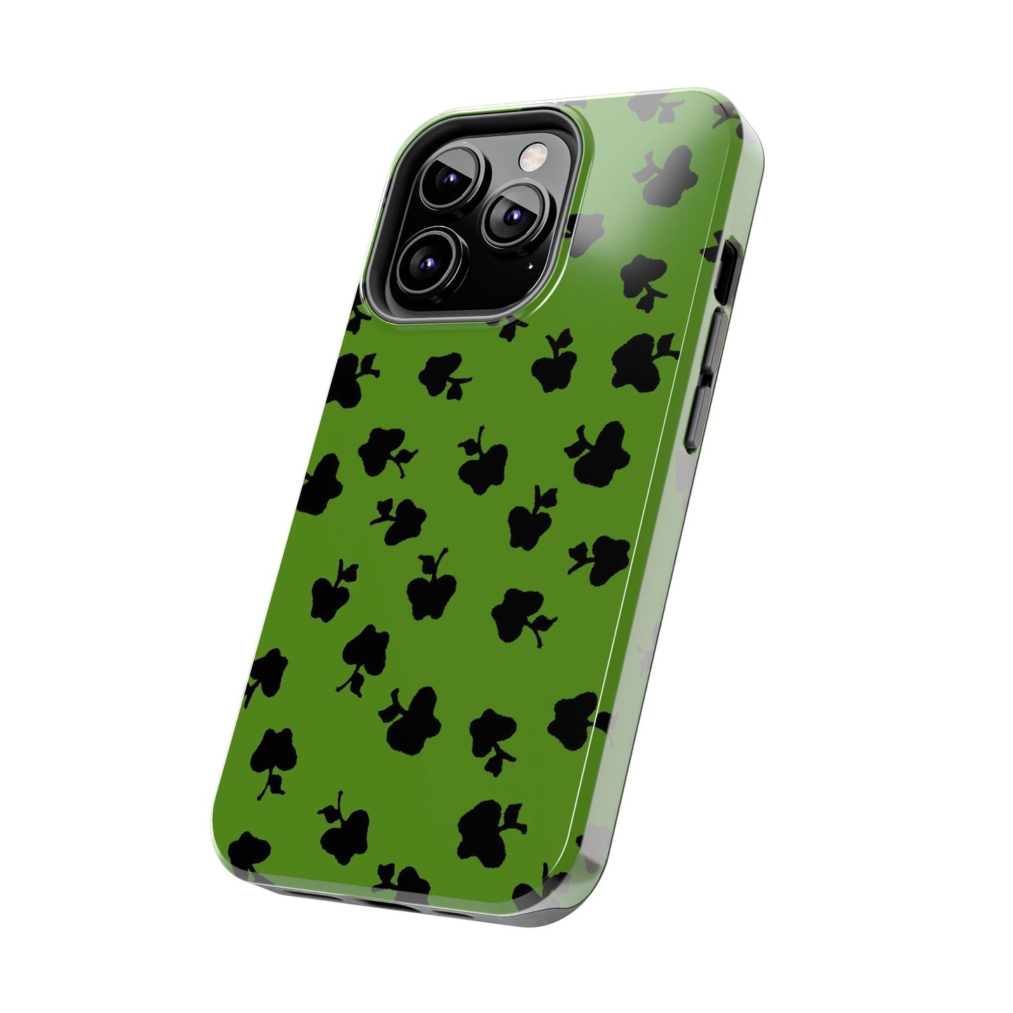 Happy Apples Green / Black Phone Case