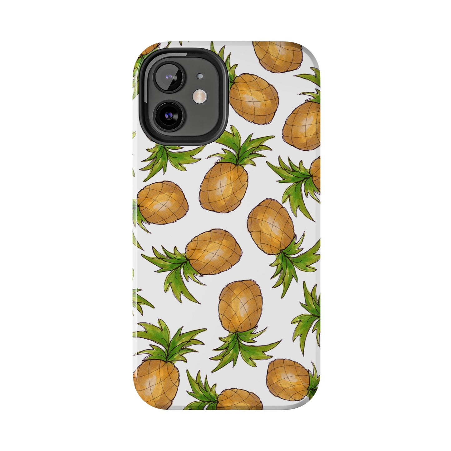 Pineapple Toss White Phone Case