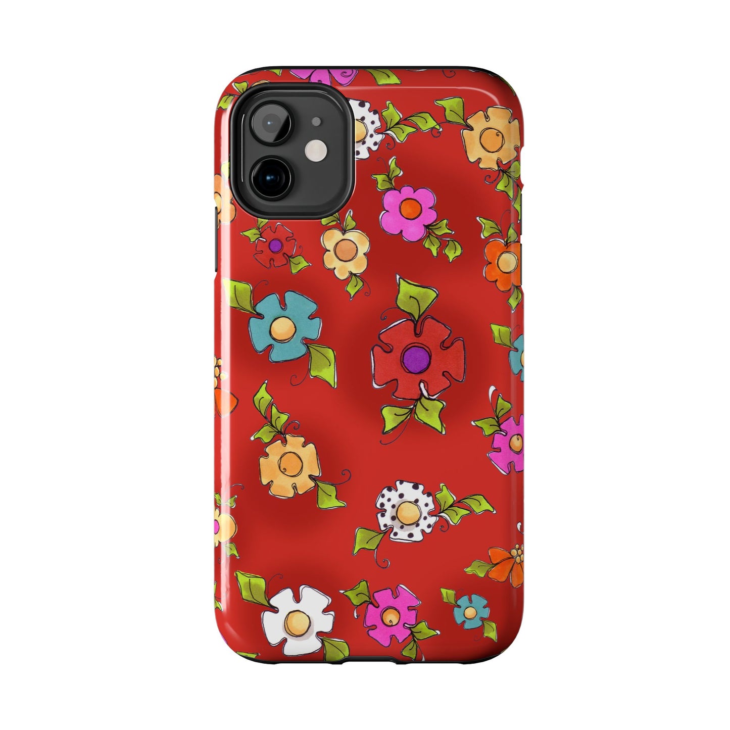 Happy Blooms Red Phone Case