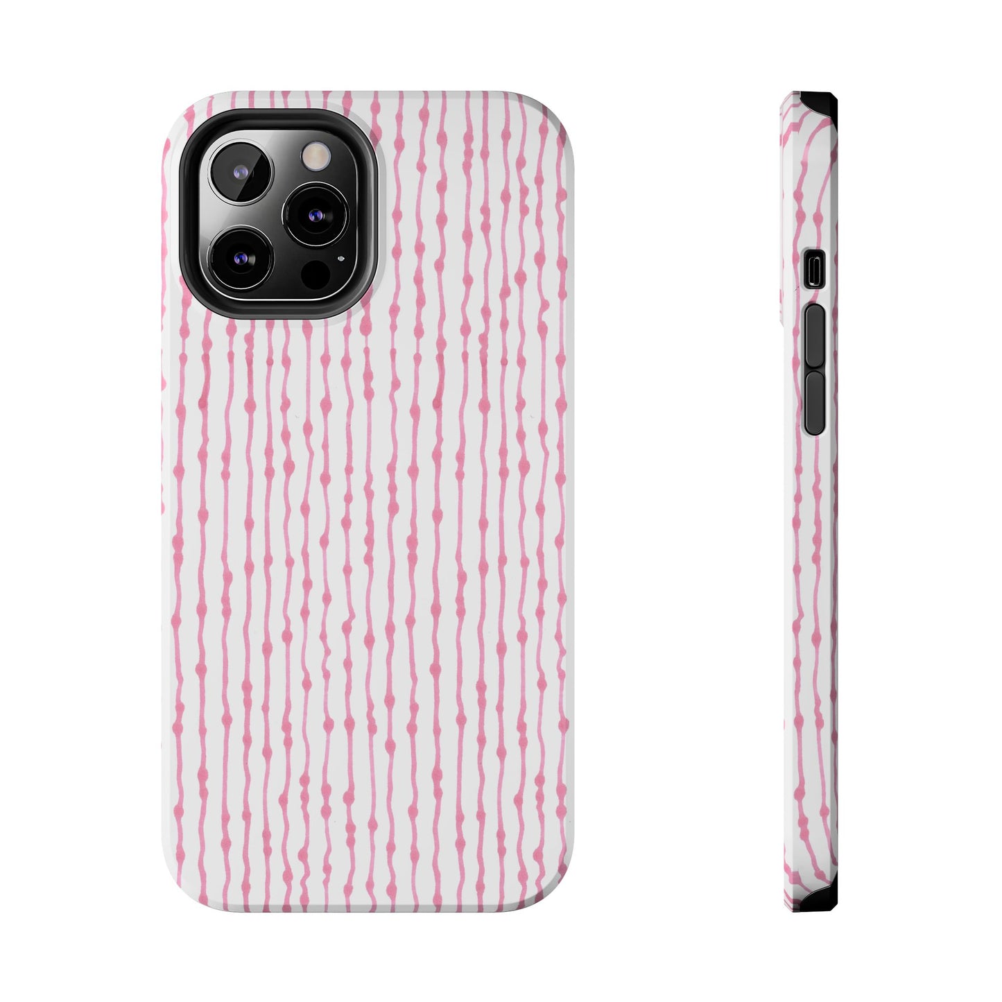 Faux Seersucker White / Pink Phone Case