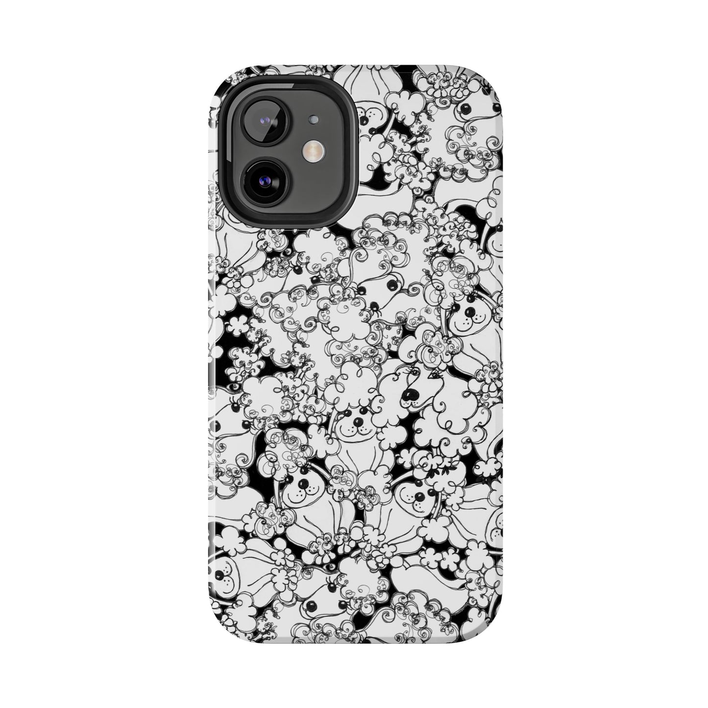 Poodle Party Black Phone Case