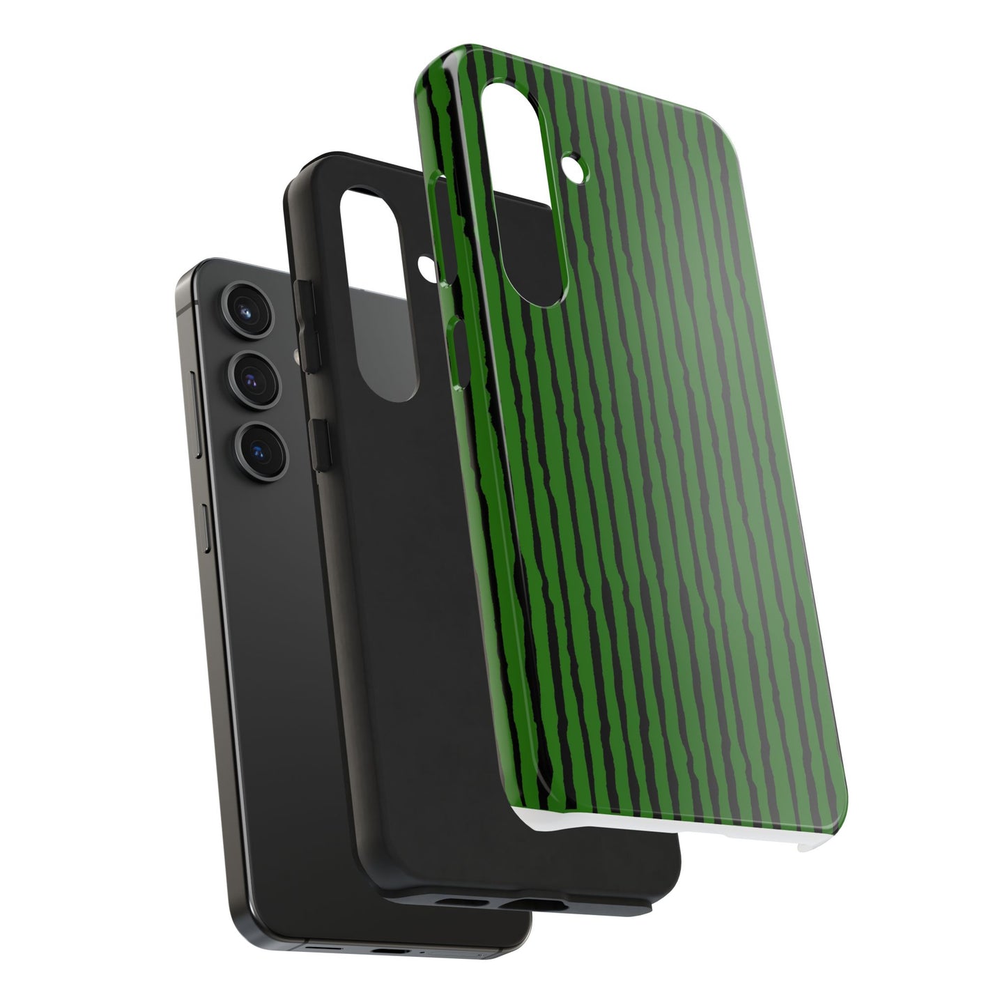 Sorta Stripe Green / Black Phone Case