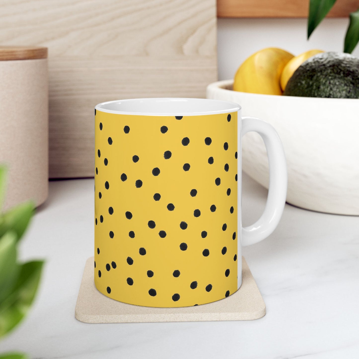 Dinky Dots Yellow / Black Cup