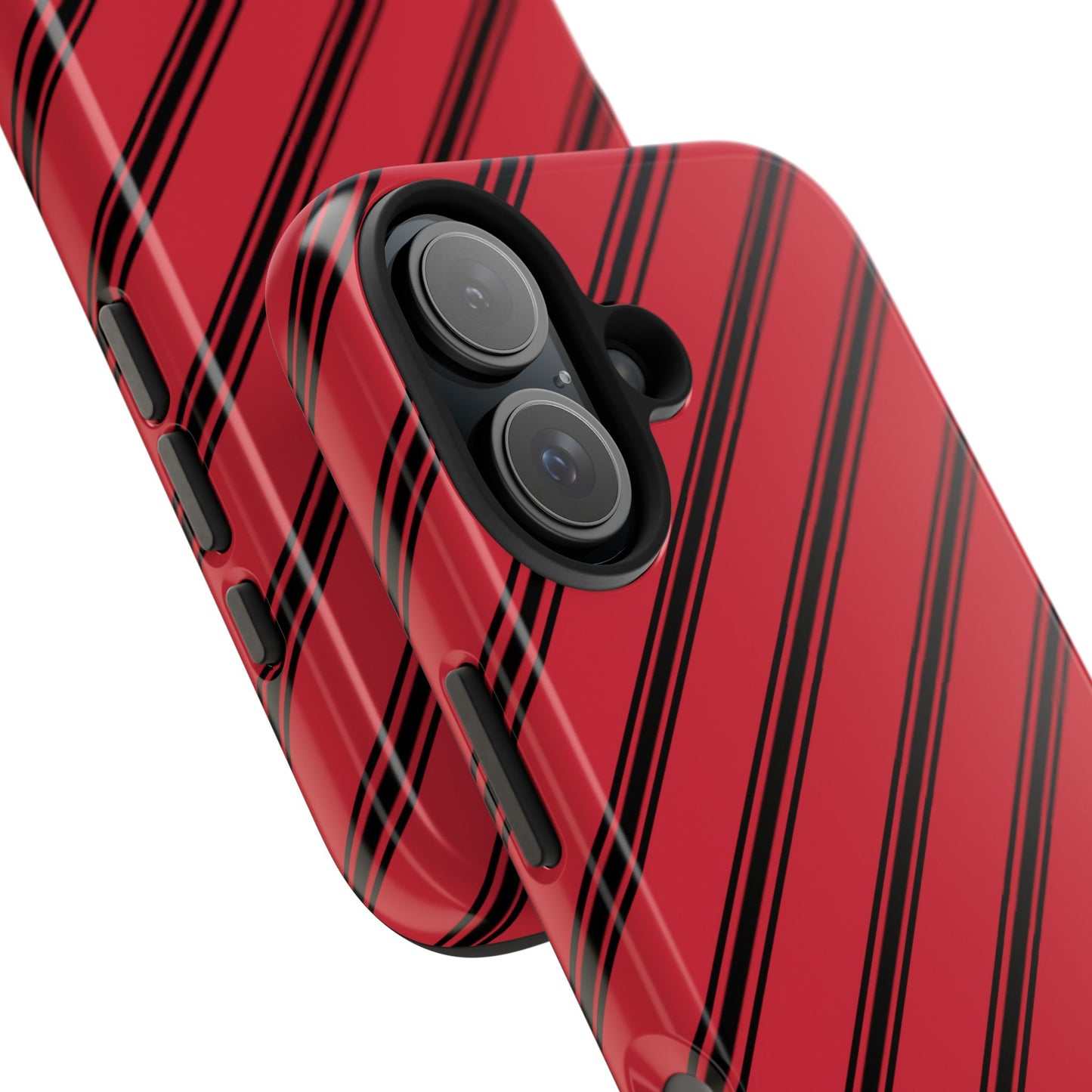 Awning Stripe Red / Black Phone Case