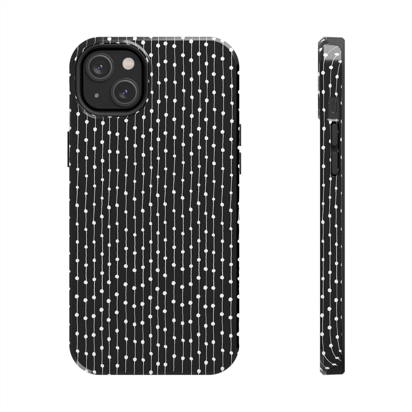 Pin Stripe Black / White Phone Case
