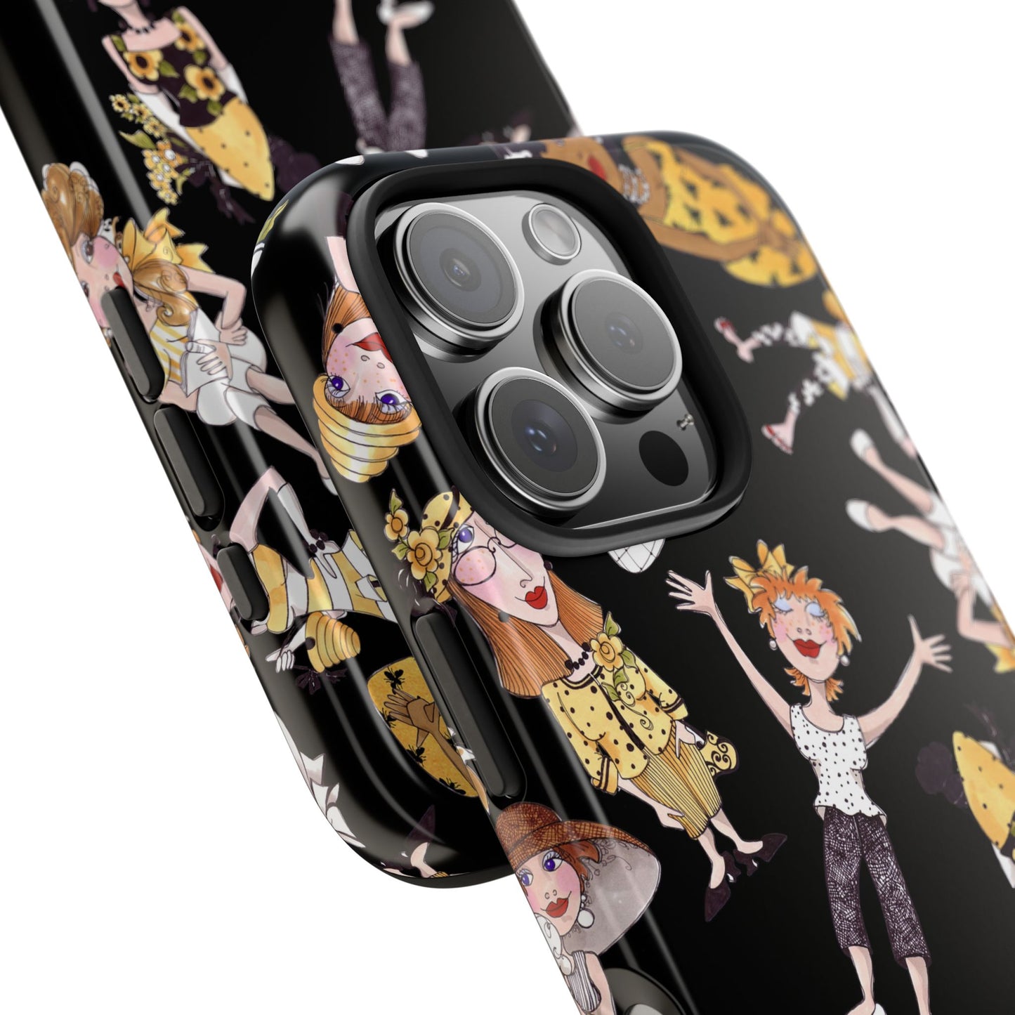 Bee Tossed Black Phone Case