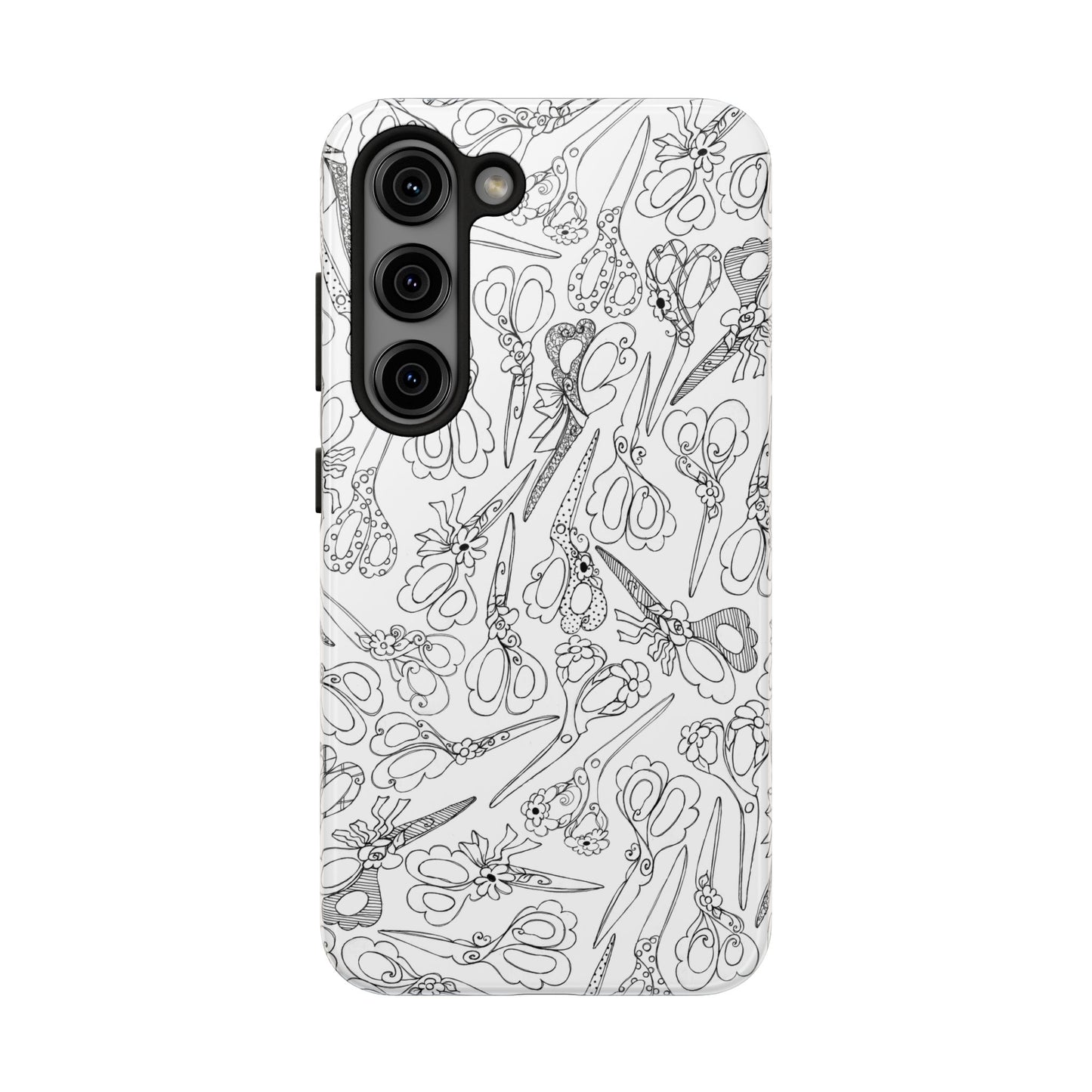 Scissor Blizzard White Phone Case