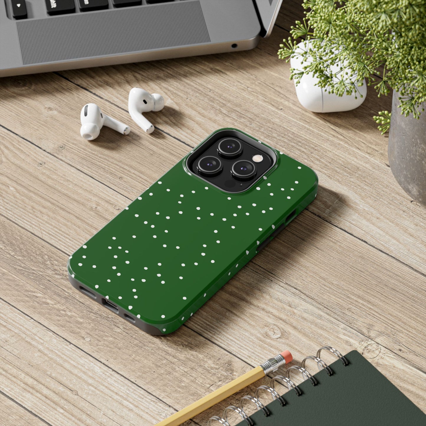 Dinky Dots Green / White Phone Case