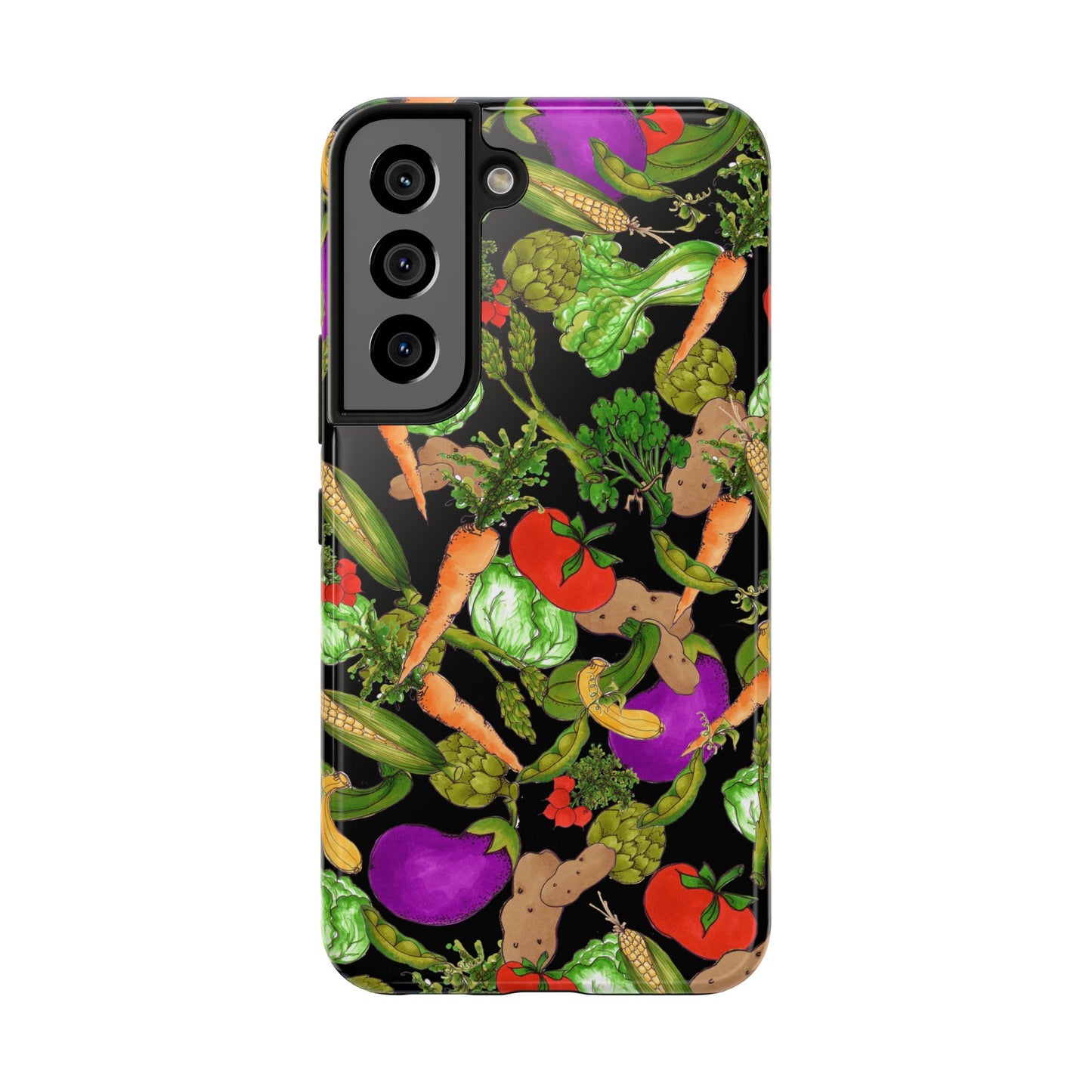 Veggie Jungle Black Phone Case