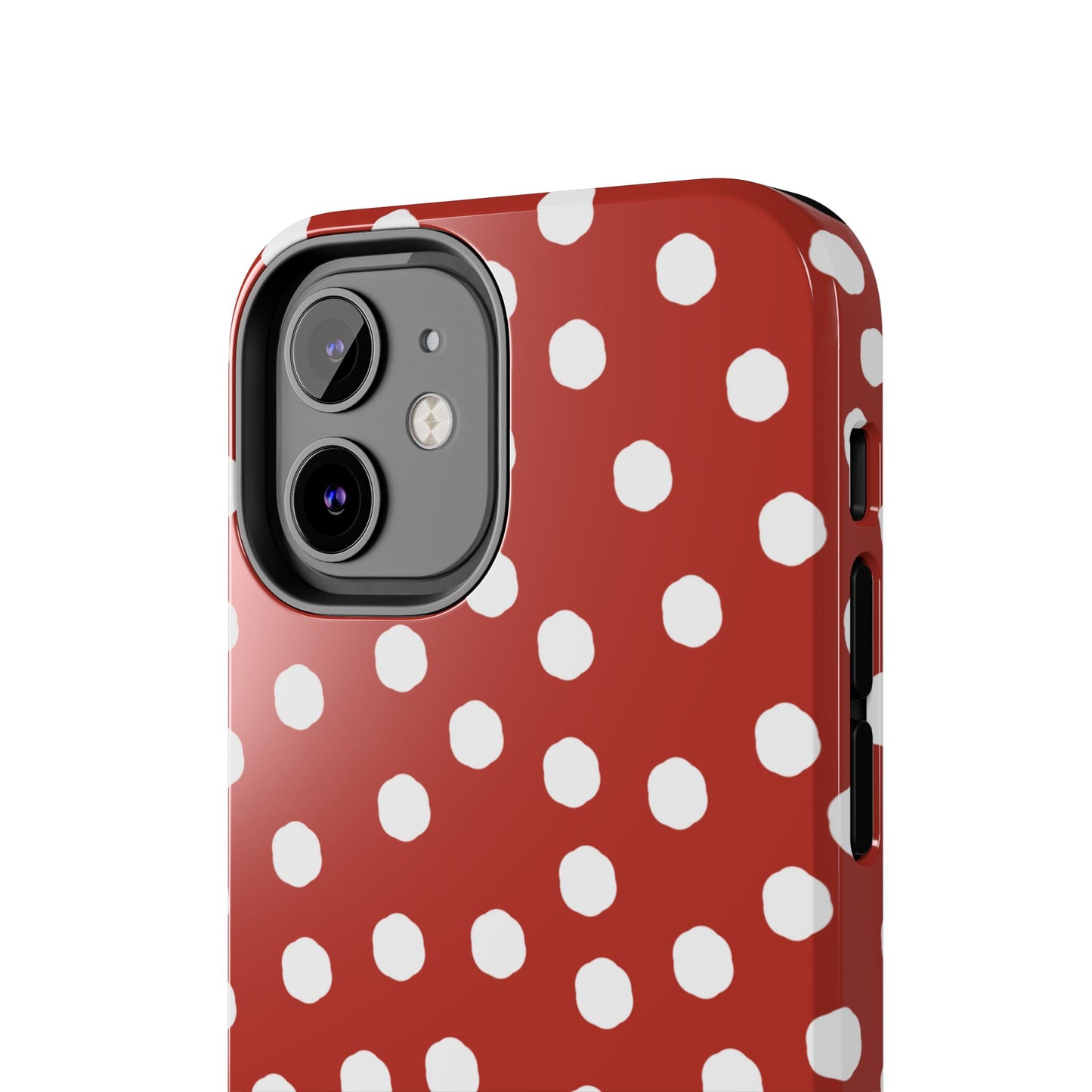 Jumbo Dots Red / White Phone Case