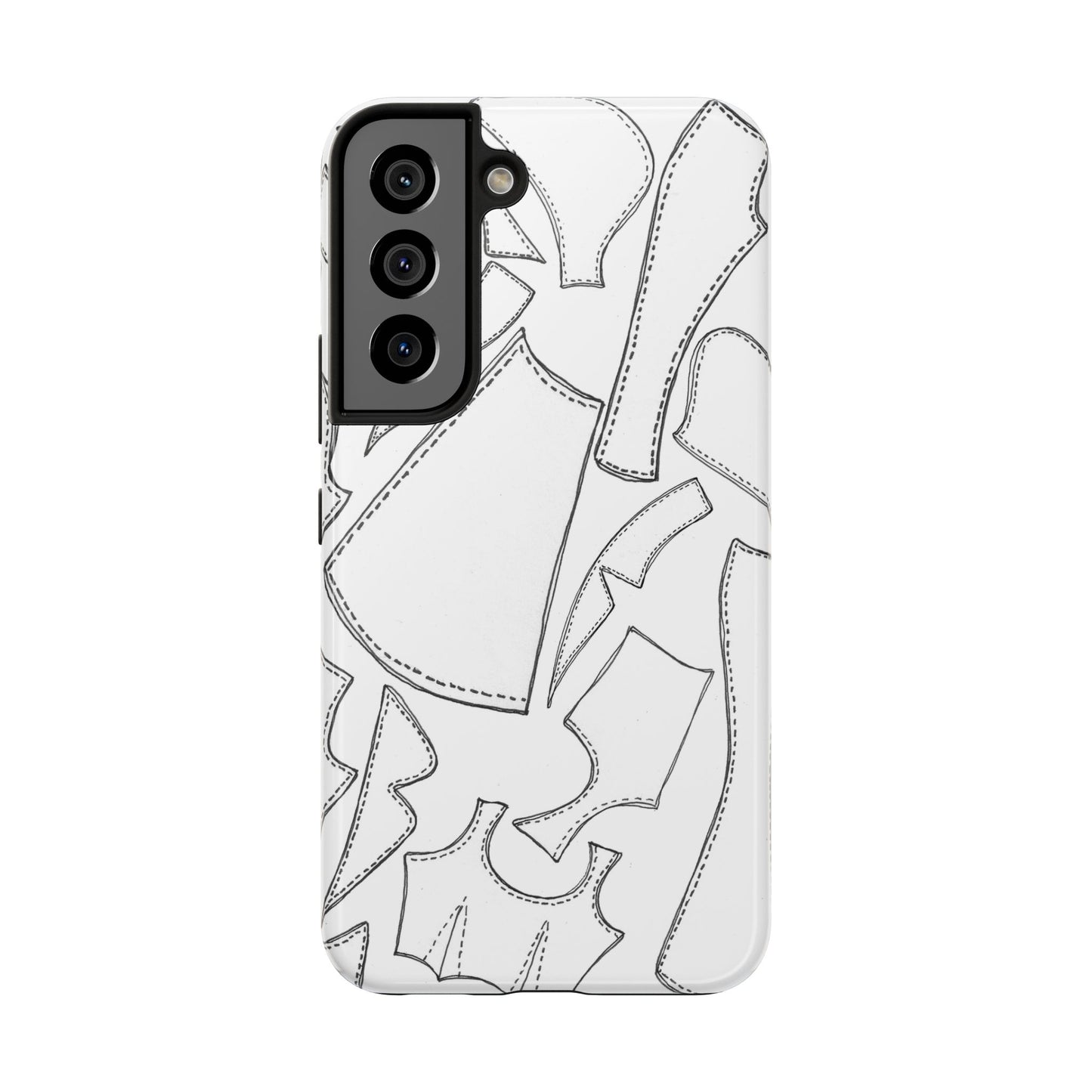 Pattern Pieces White Phone Case
