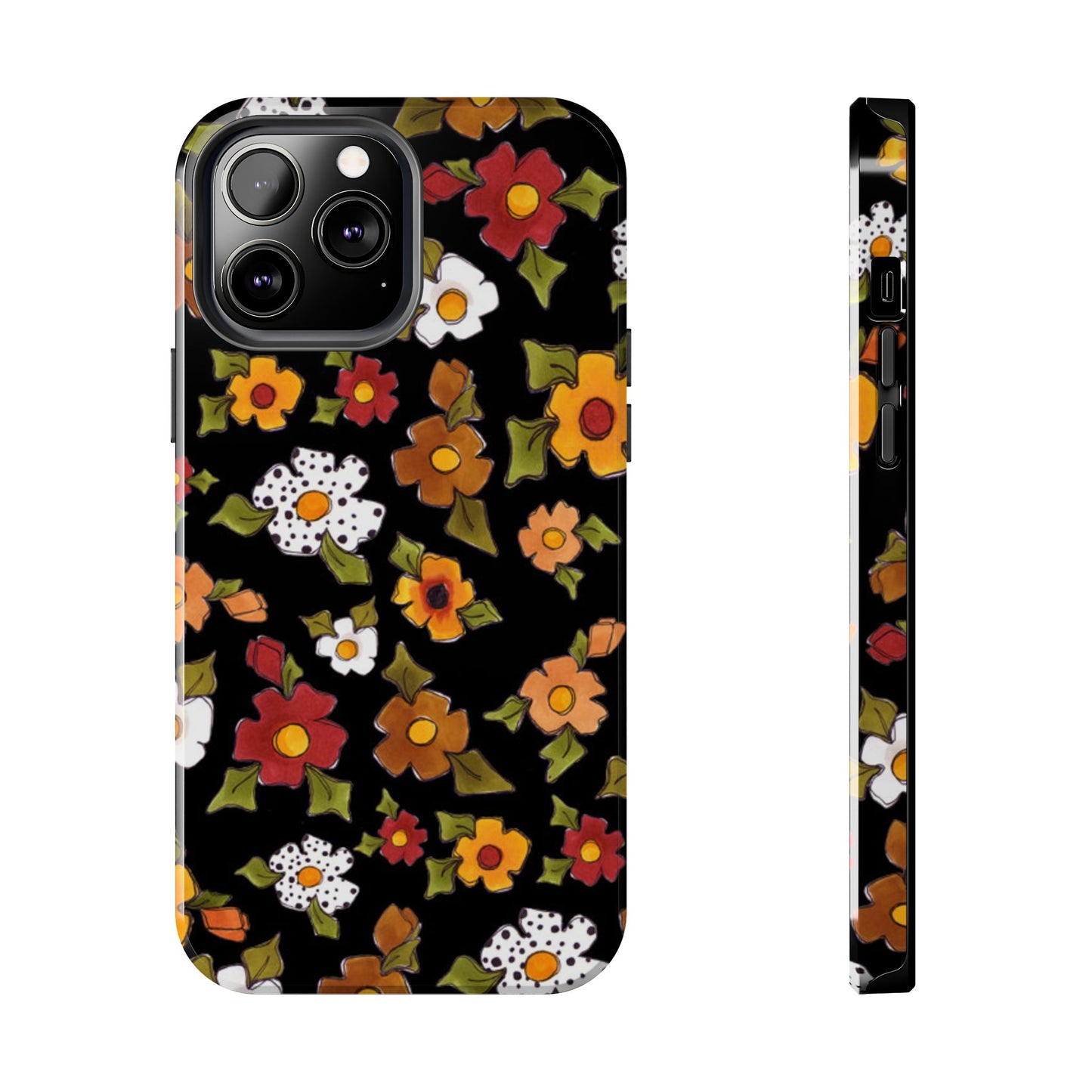 Spice Posie Black Phone Case