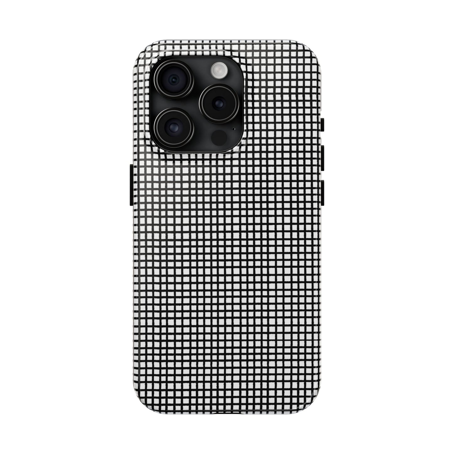 Gingham Black / White Phone Case