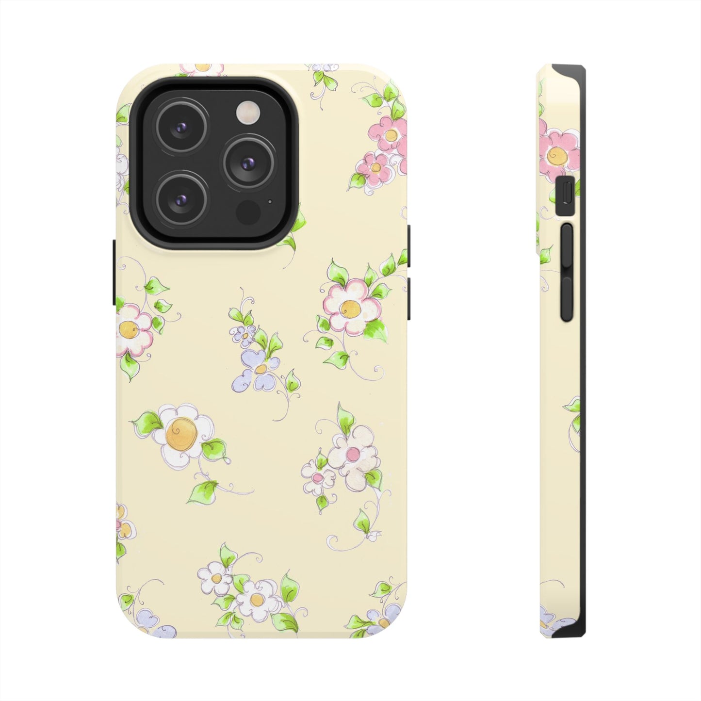 Precious Posies Yellow Phone Case