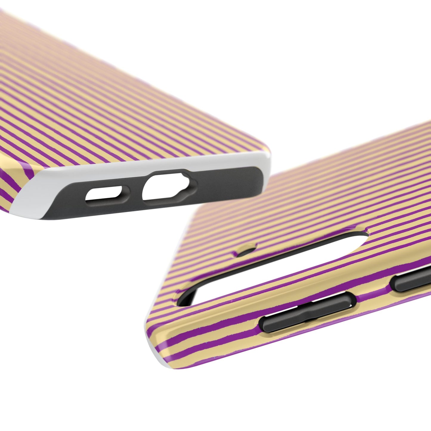 Stripe Yellow / Purple Phone Case